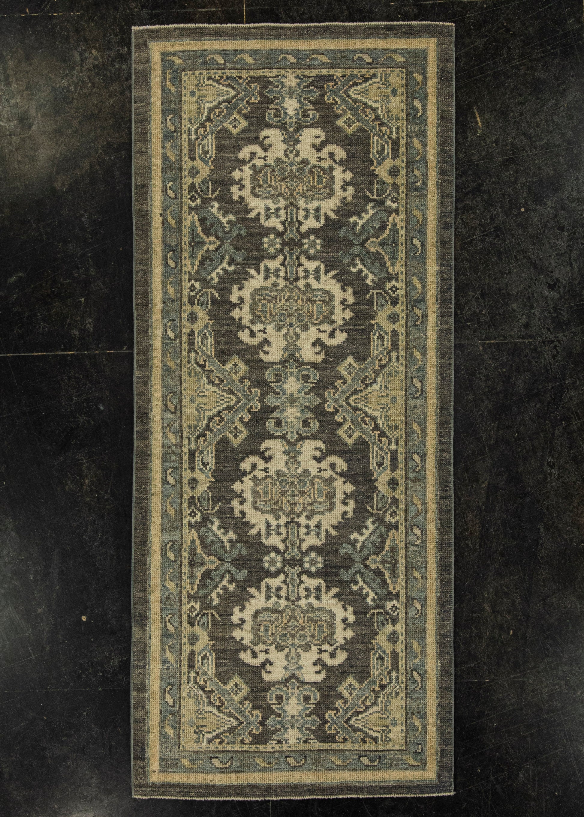 Turkish Oushak Rug 2'10" x 6'10" #20203