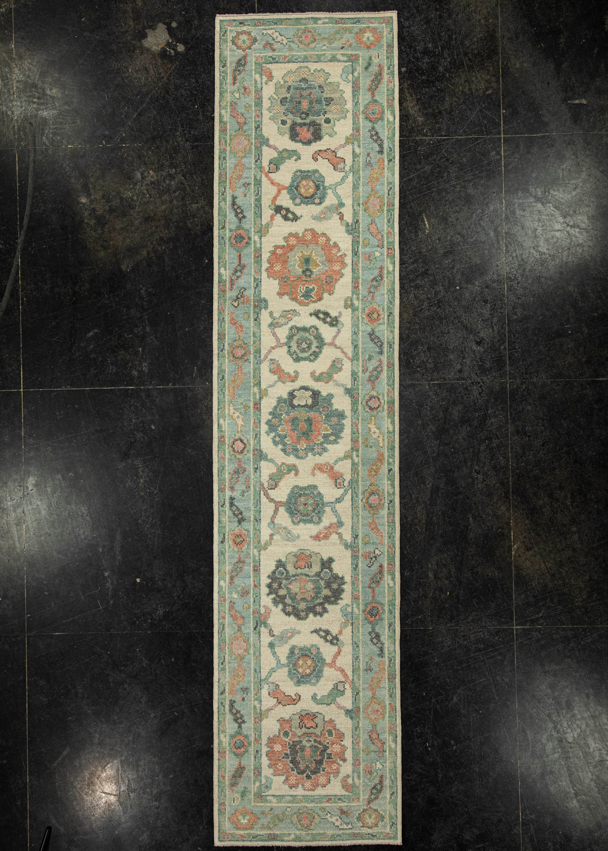 Turkish Oushak Rug 2'3" x 10'2" #20208