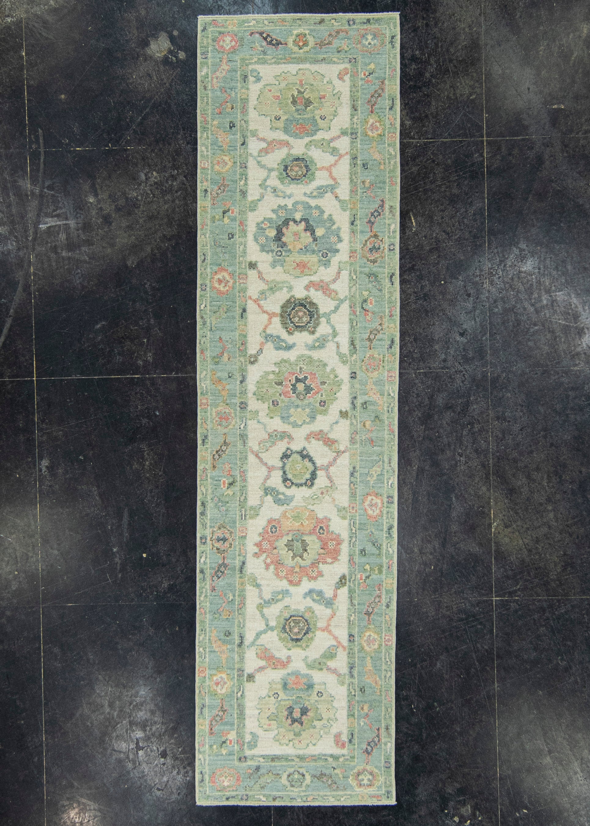Turkish Oushak Rug 2'8" x 10'4" #20259