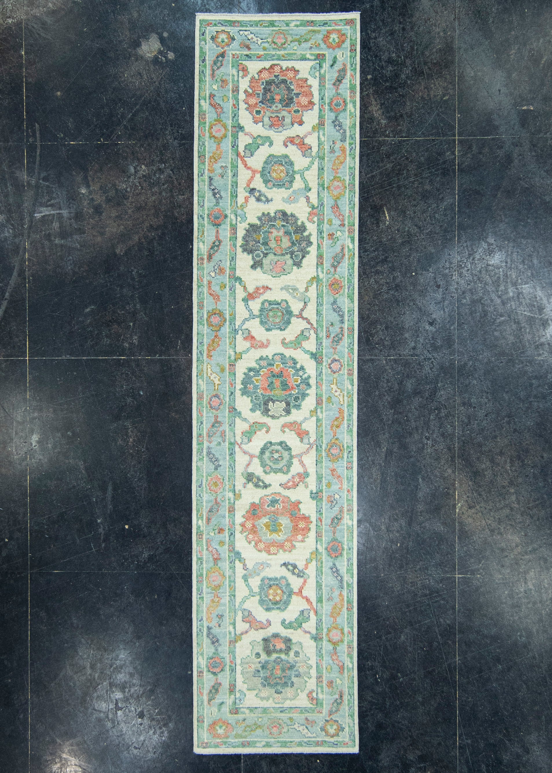 Turkish Oushak Rug 2'4" x 10'2" #20264