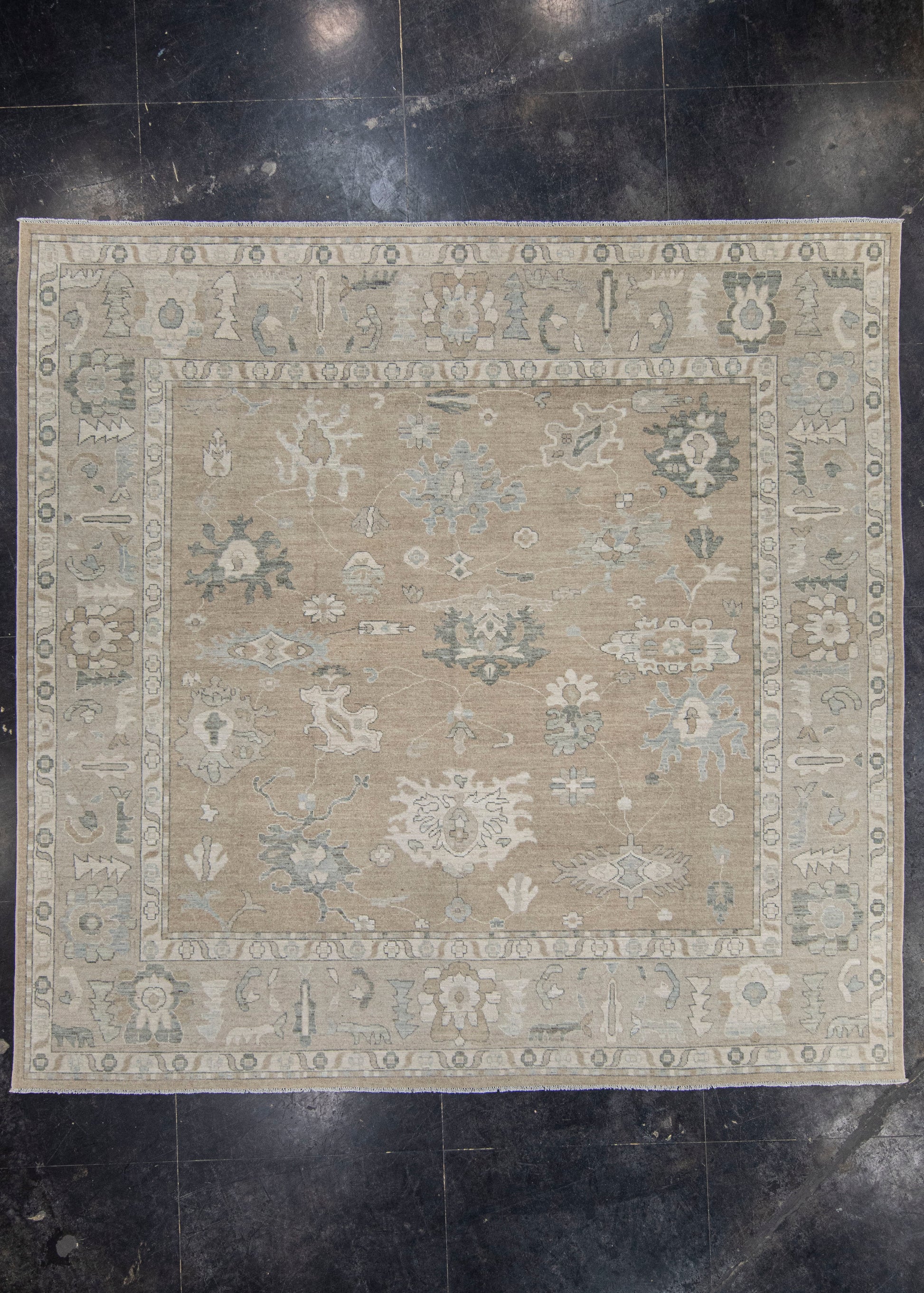 Oushak Square Rug 10'1" x 9'10" #23524