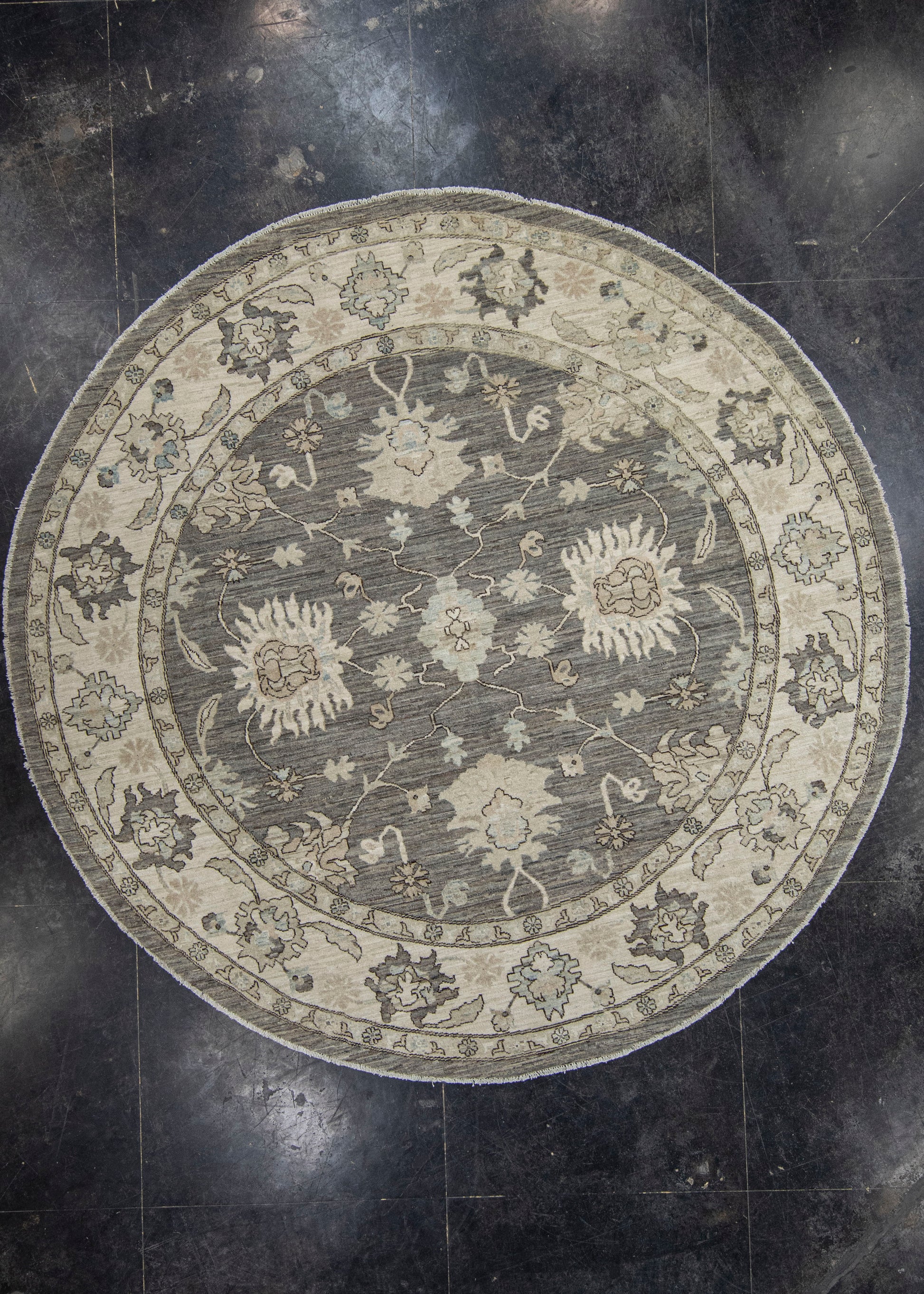 Oushak Round Rug 8'11" x 8'10" #23546