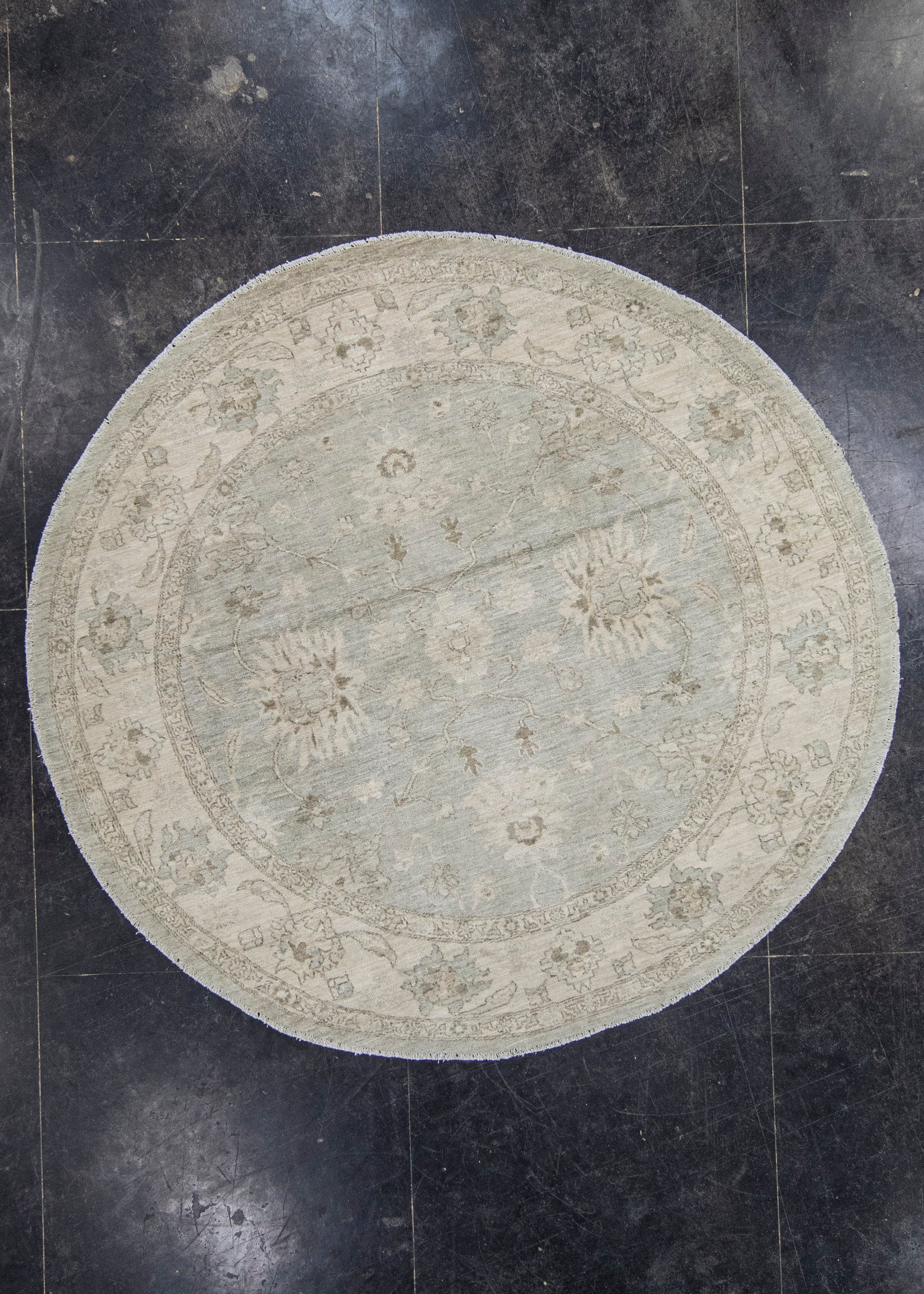 Oushak Round Rug 7'0" x 6'8" #23549