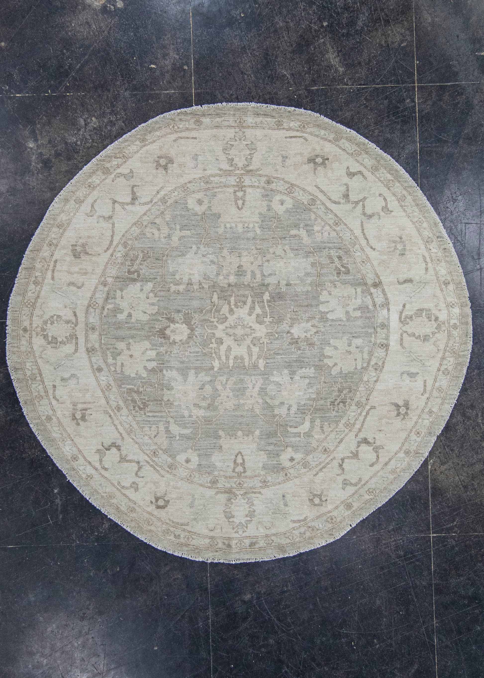 Oushak Round Rug 6'2" x 6'1" #23550