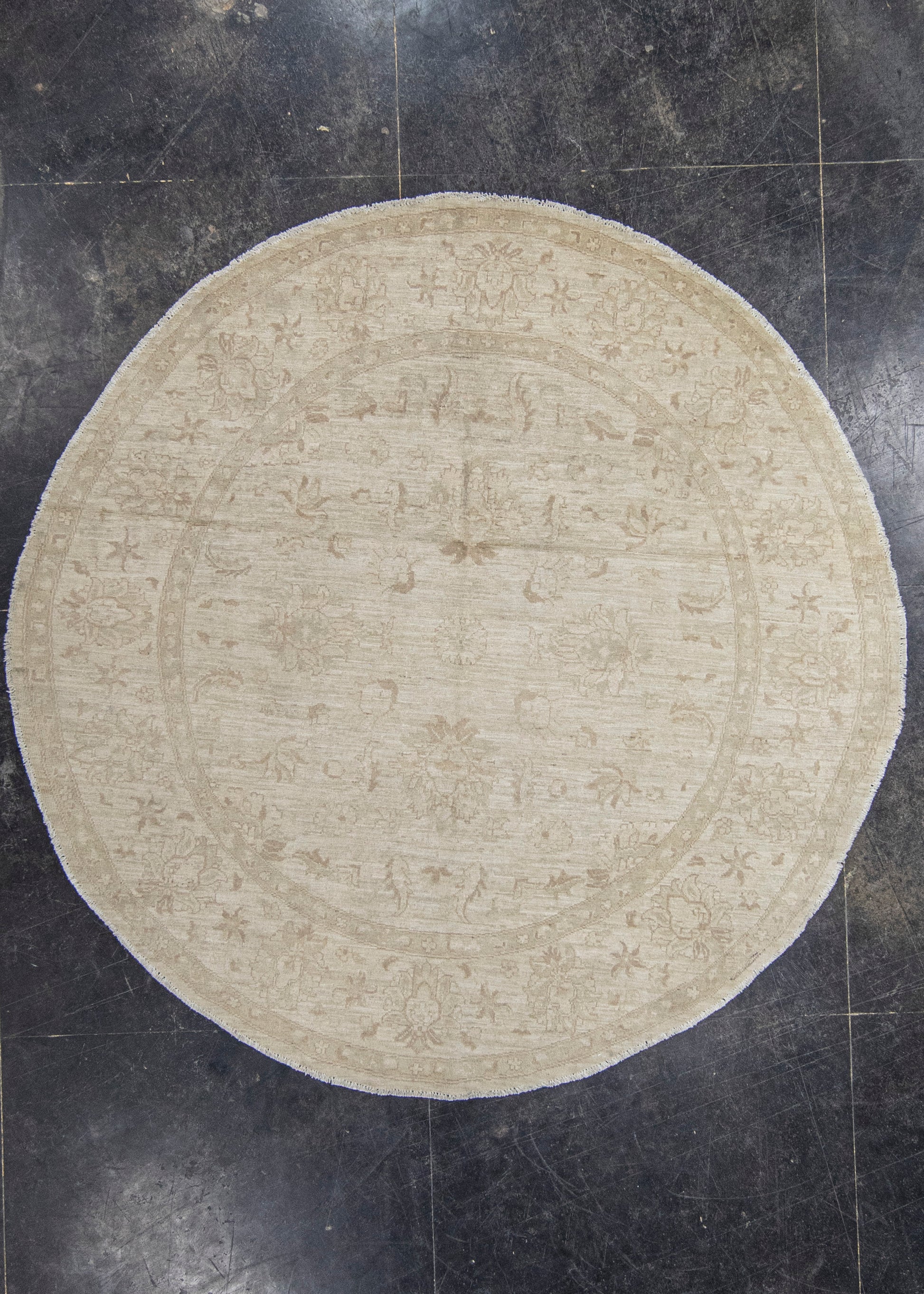 Oushak Round Rug 6'2" x 6'3" #23548