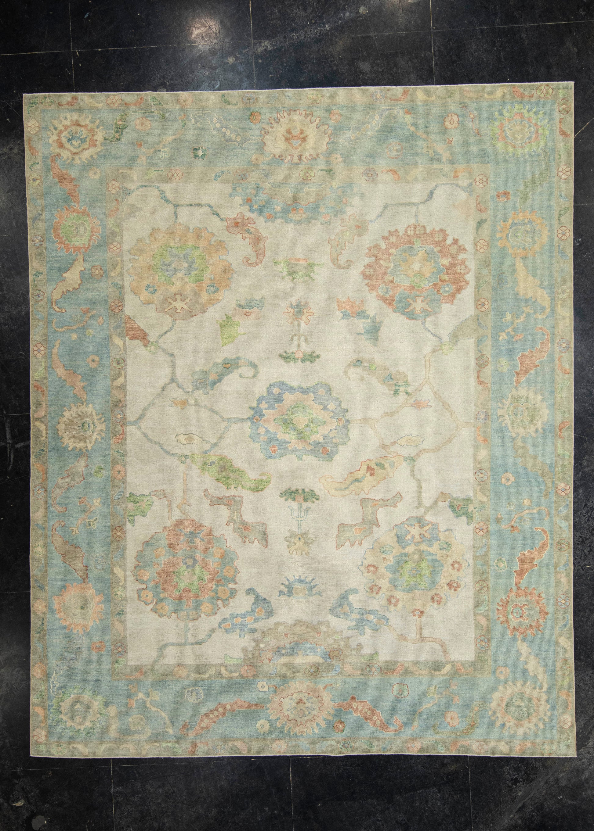 Turkish Oushak Rug 9'1" x 11'2" #22204