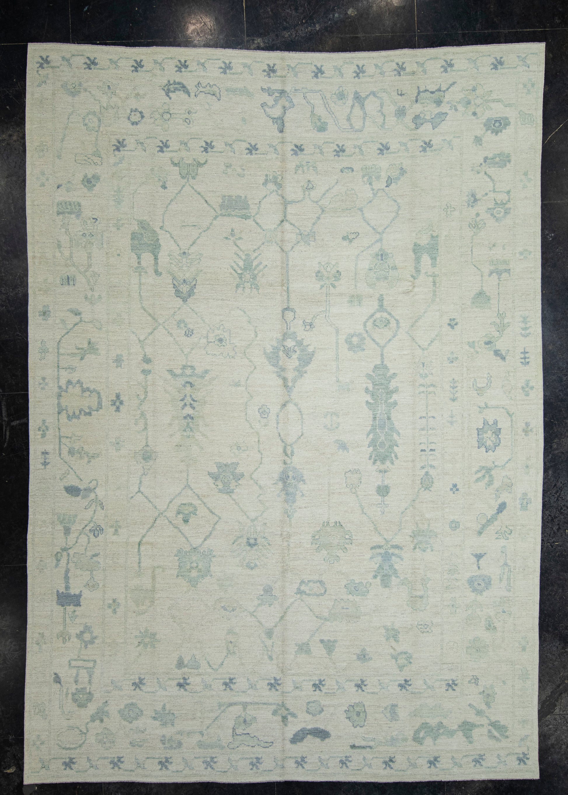 Turkish Oushak Rug 9' x 12'9"  #22636