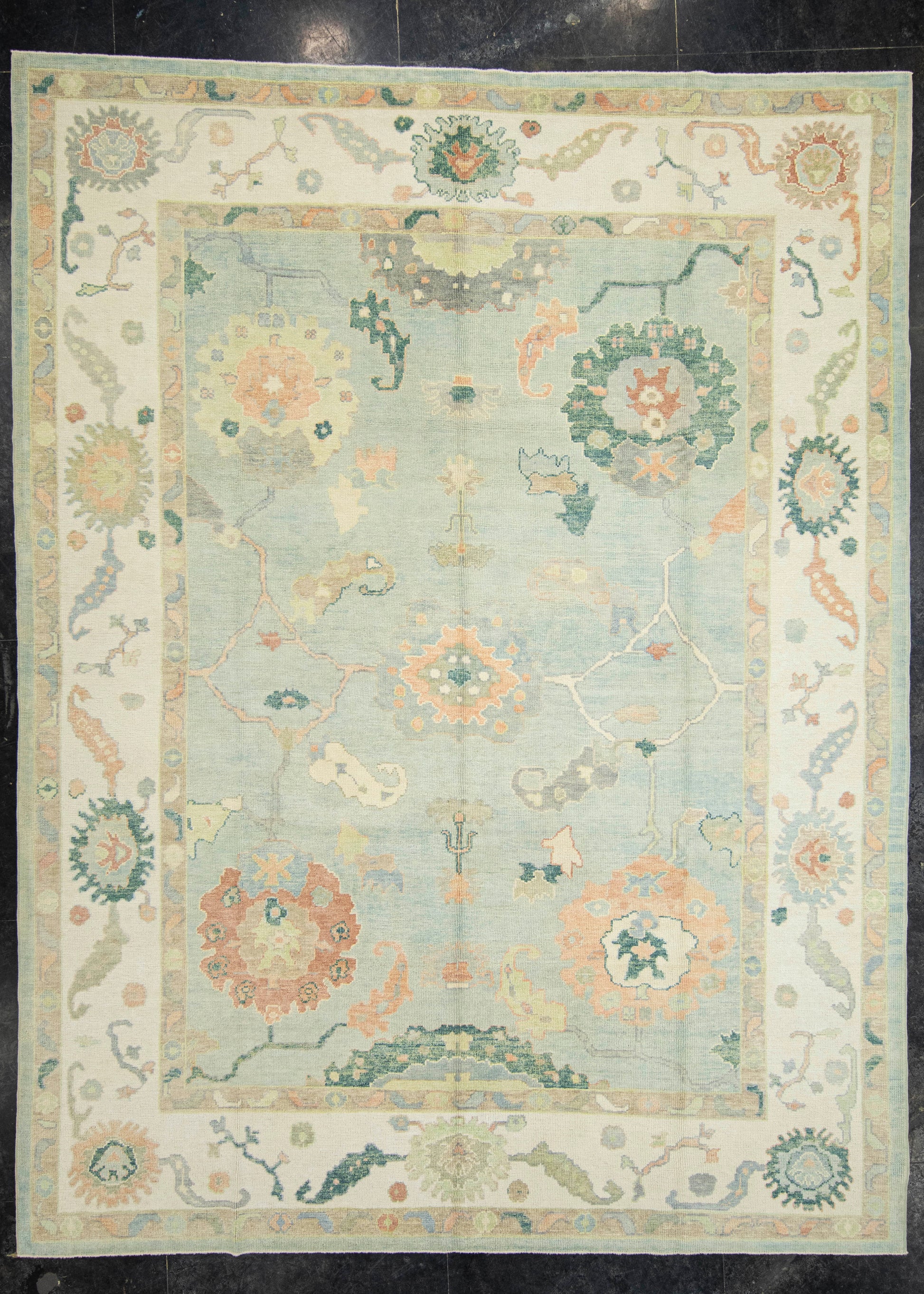 Turkish Oushak Rug 9'7" x 12'8" #22211