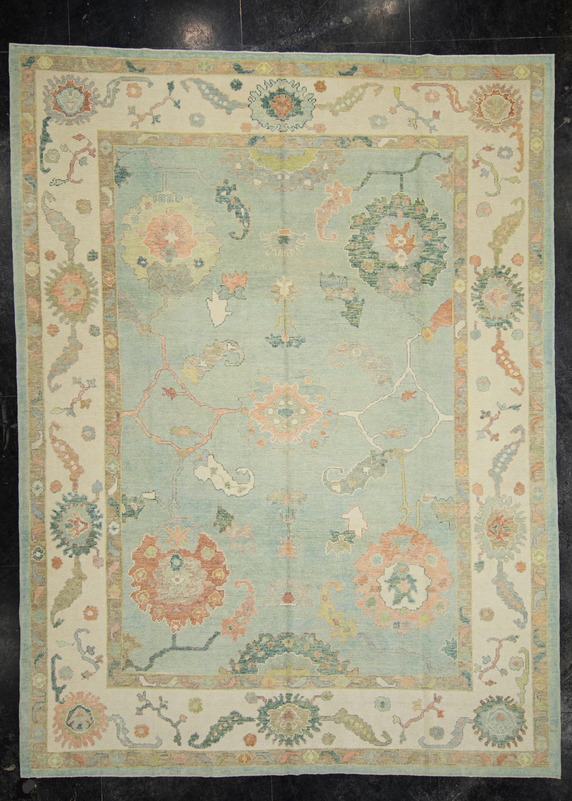 Turkish Oushak Rug 9'7" x 12'7" #22195