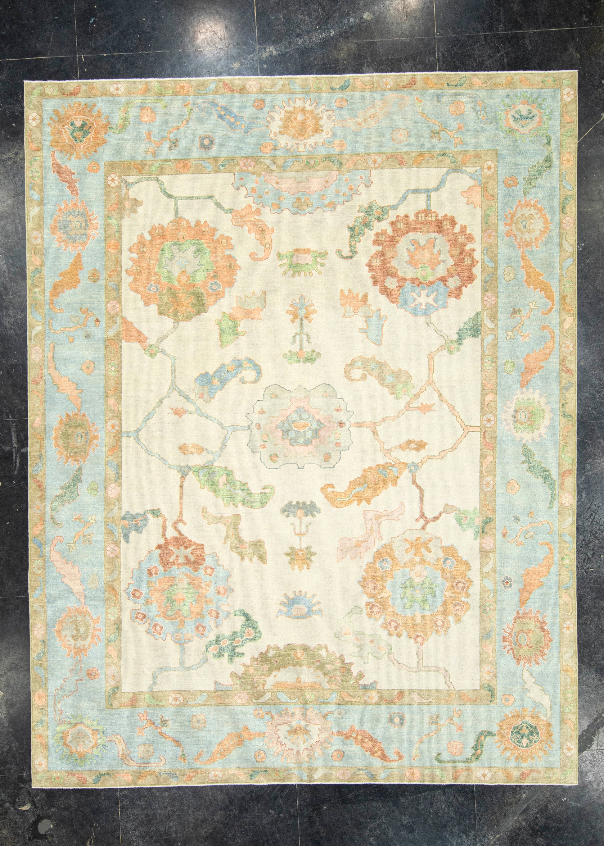 Turkish Oushak Rug 9'3" x 11'10" #22205
