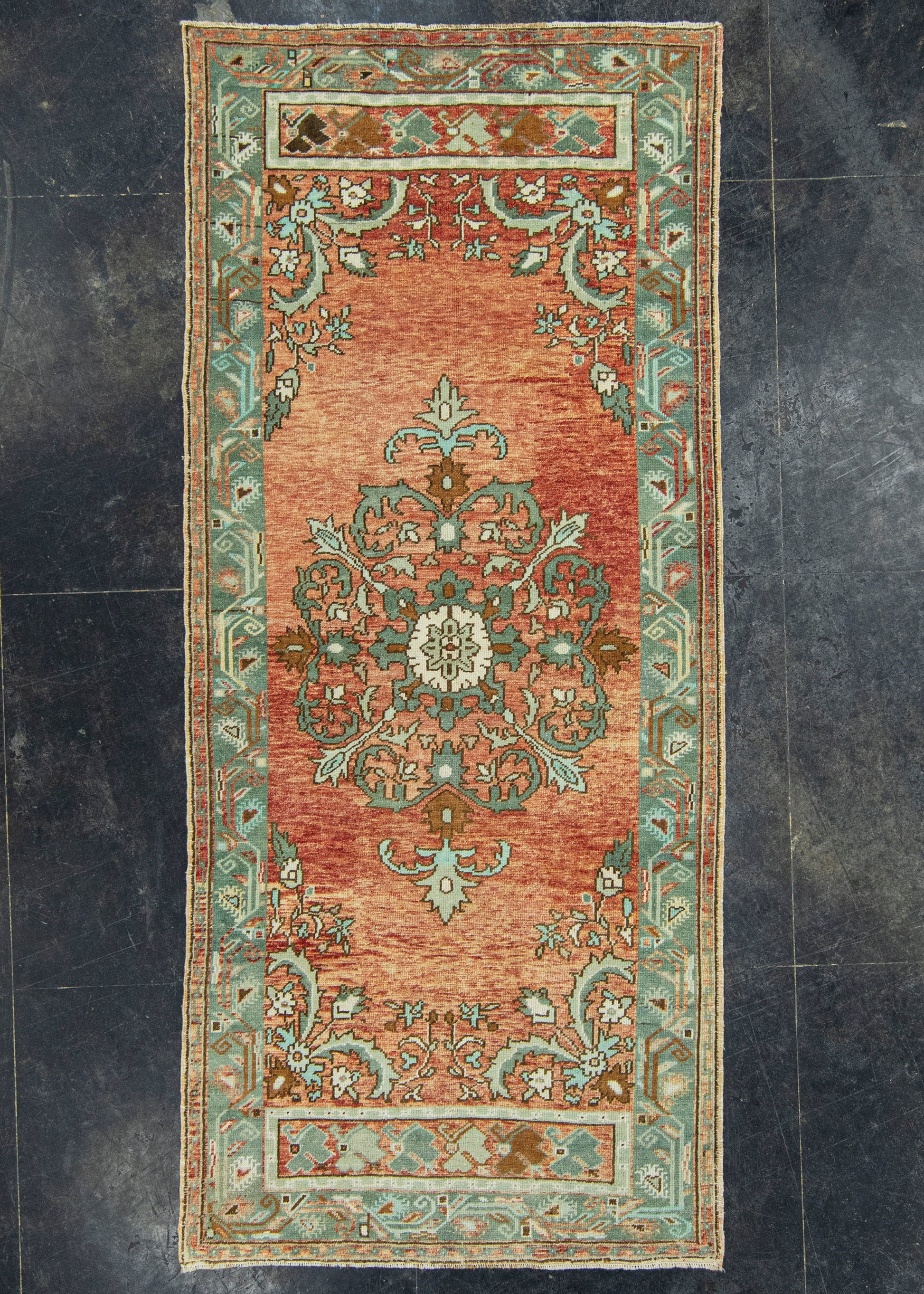 Turkish Vintage Runner Rug  4'1" x 9'5" #22899
