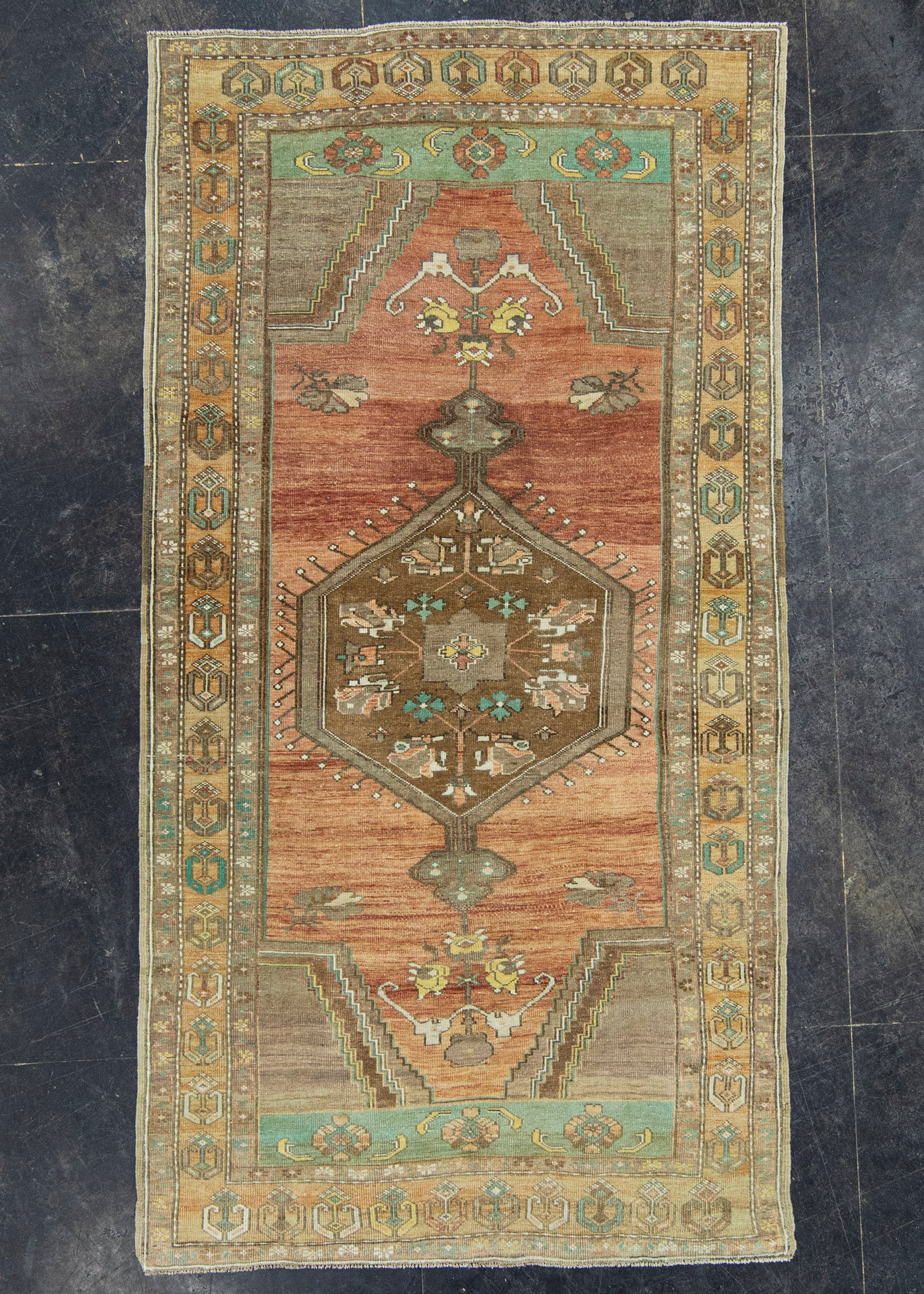 Turkish Vintage Runner Rug  4'5" x 8'4" #22907