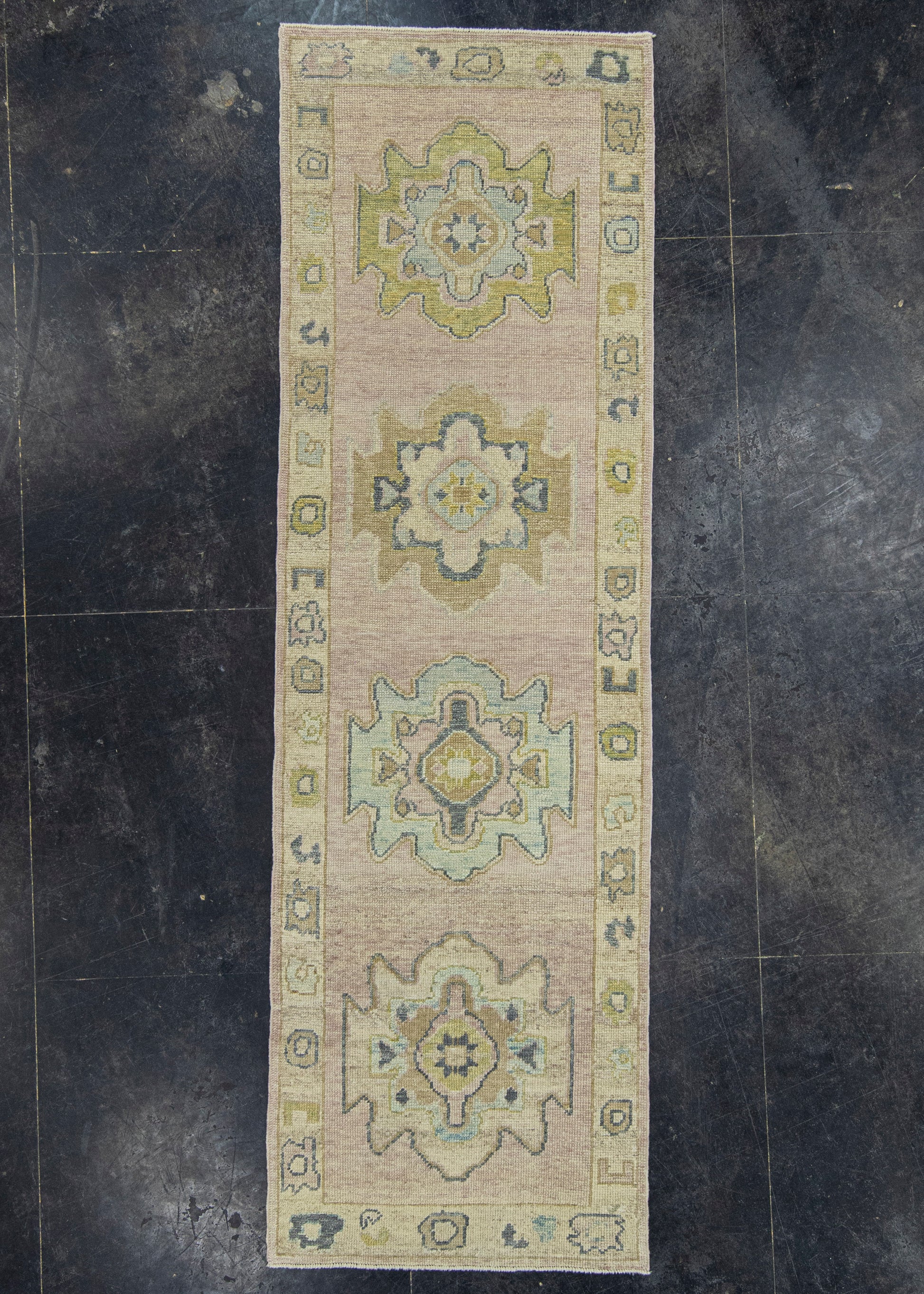 Turkish Oushak Runner Rug 3'2" x 10'3" #23657