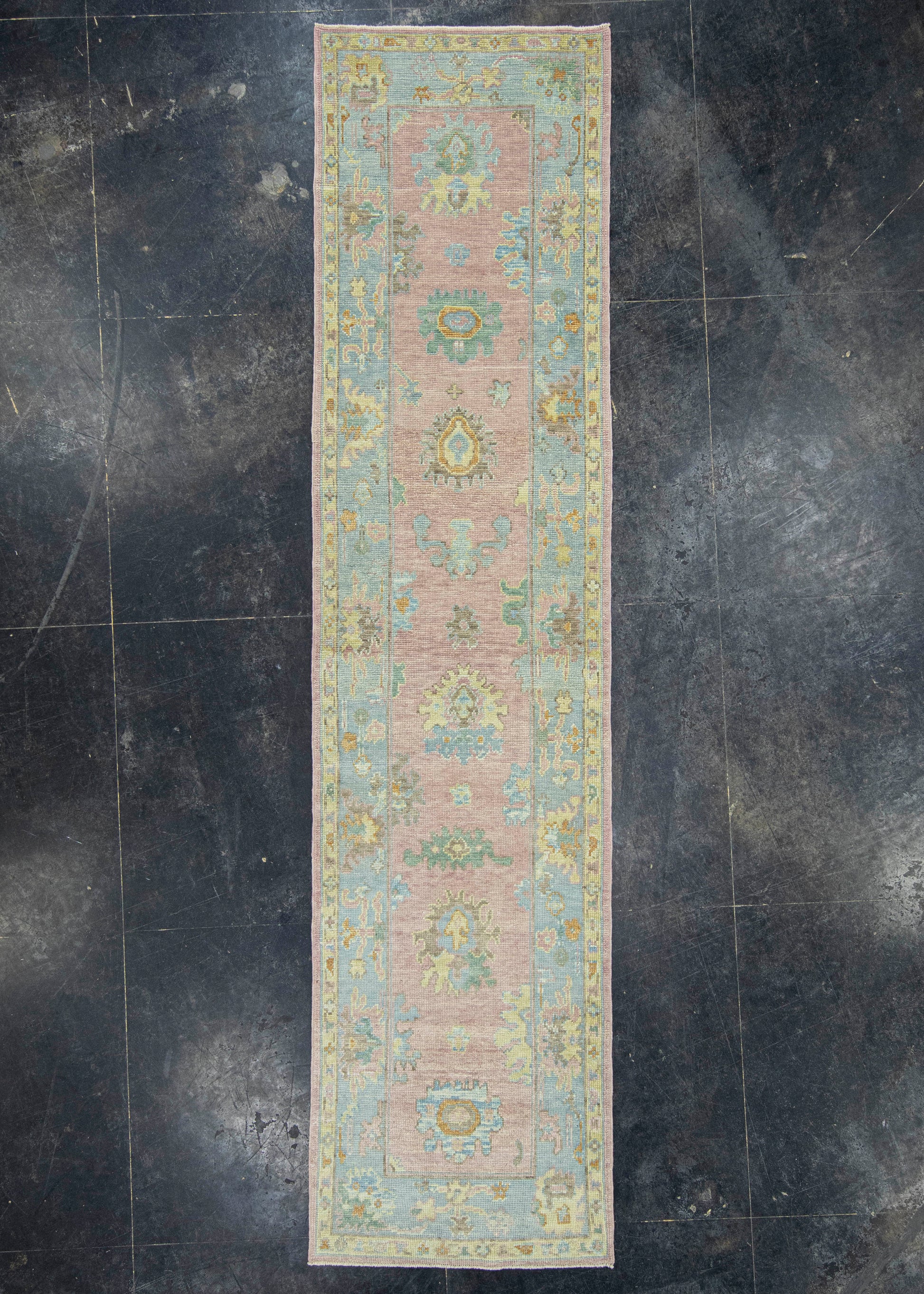 Turkish Oushak Runner Rug 2'11" x 12'2" #23660