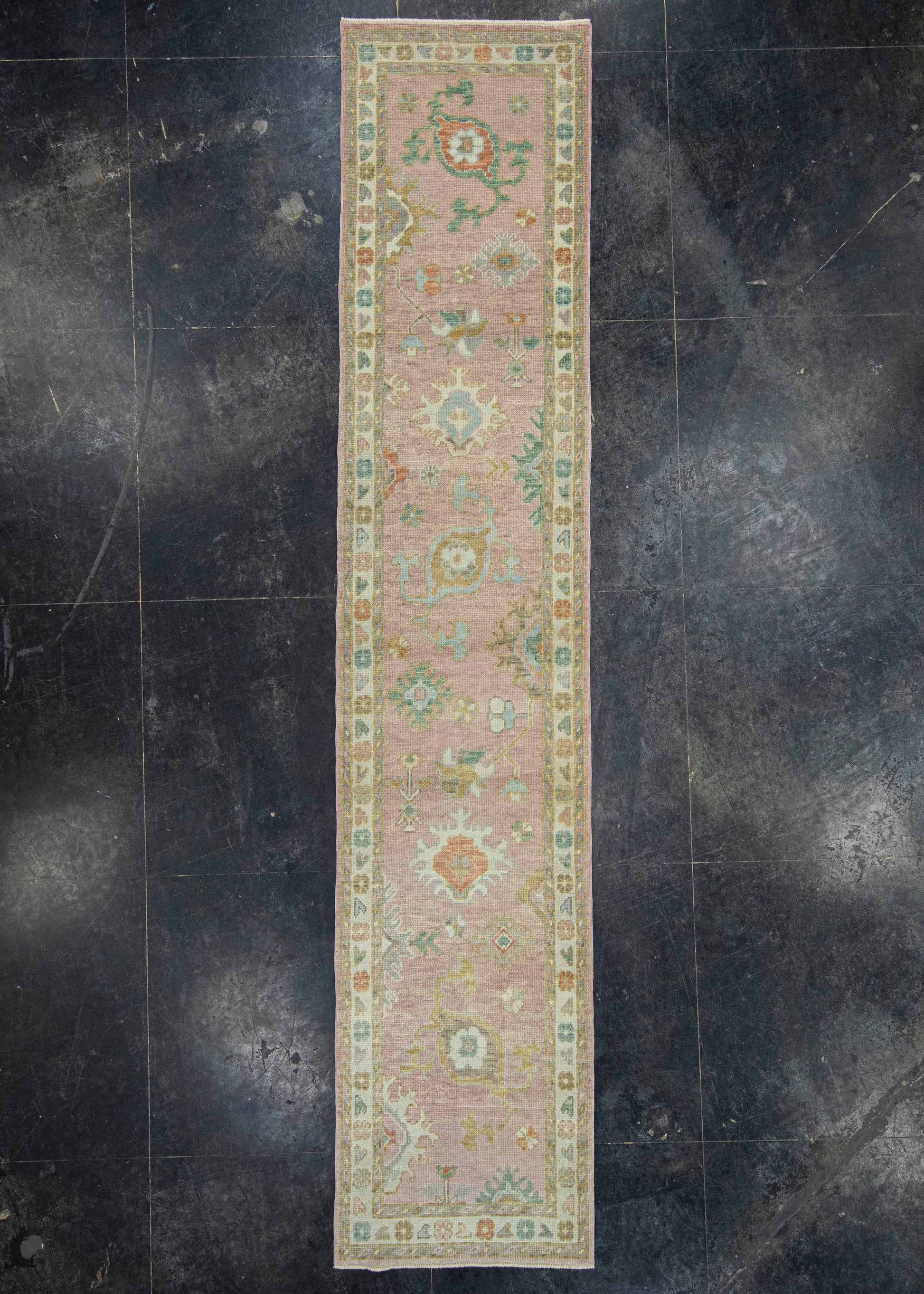 Turkish Oushak Runner Rug 2'10" x 13'7" #23659