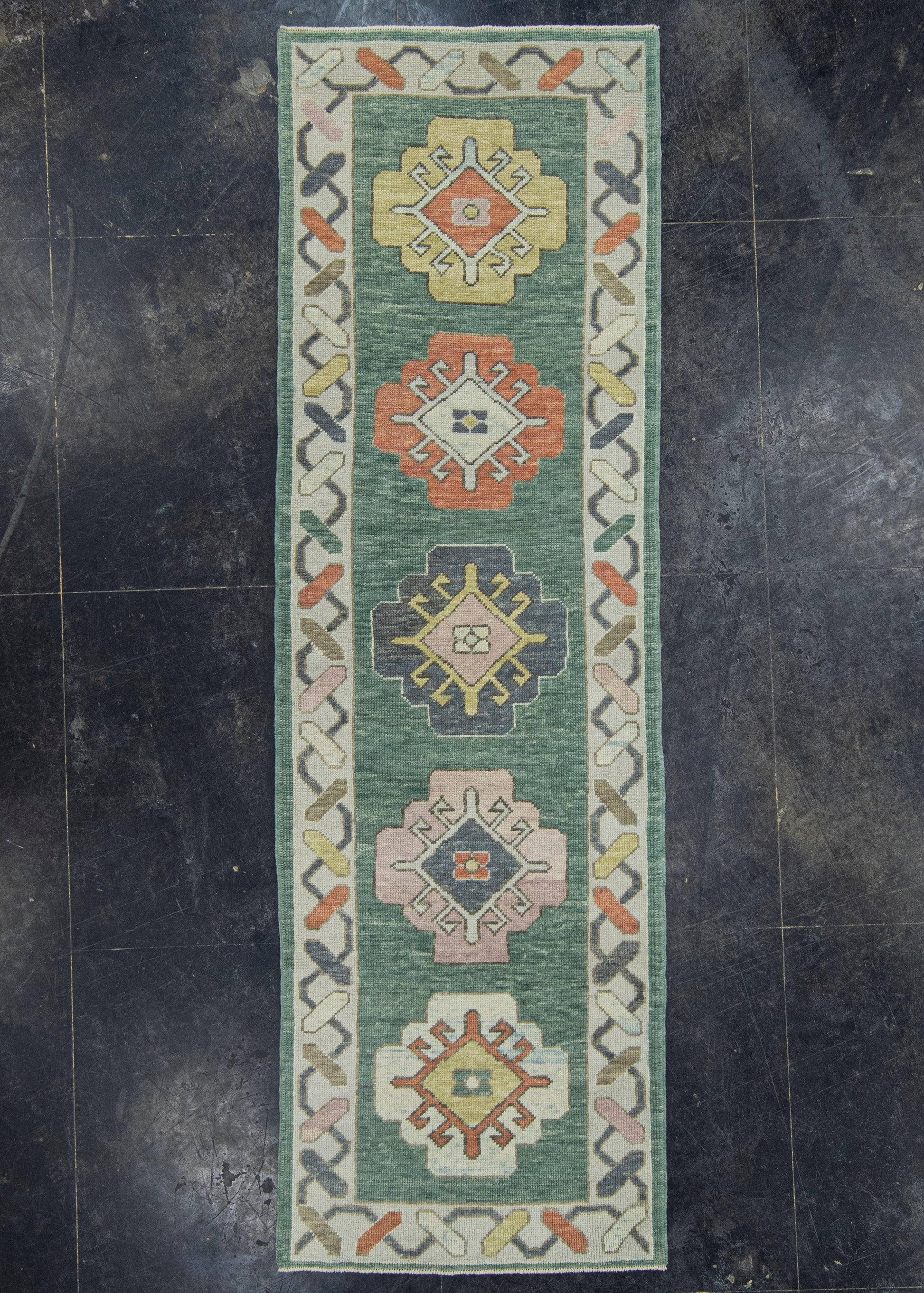 Turkish Oushak Runner Rug 3'3" x 10'6" #23658