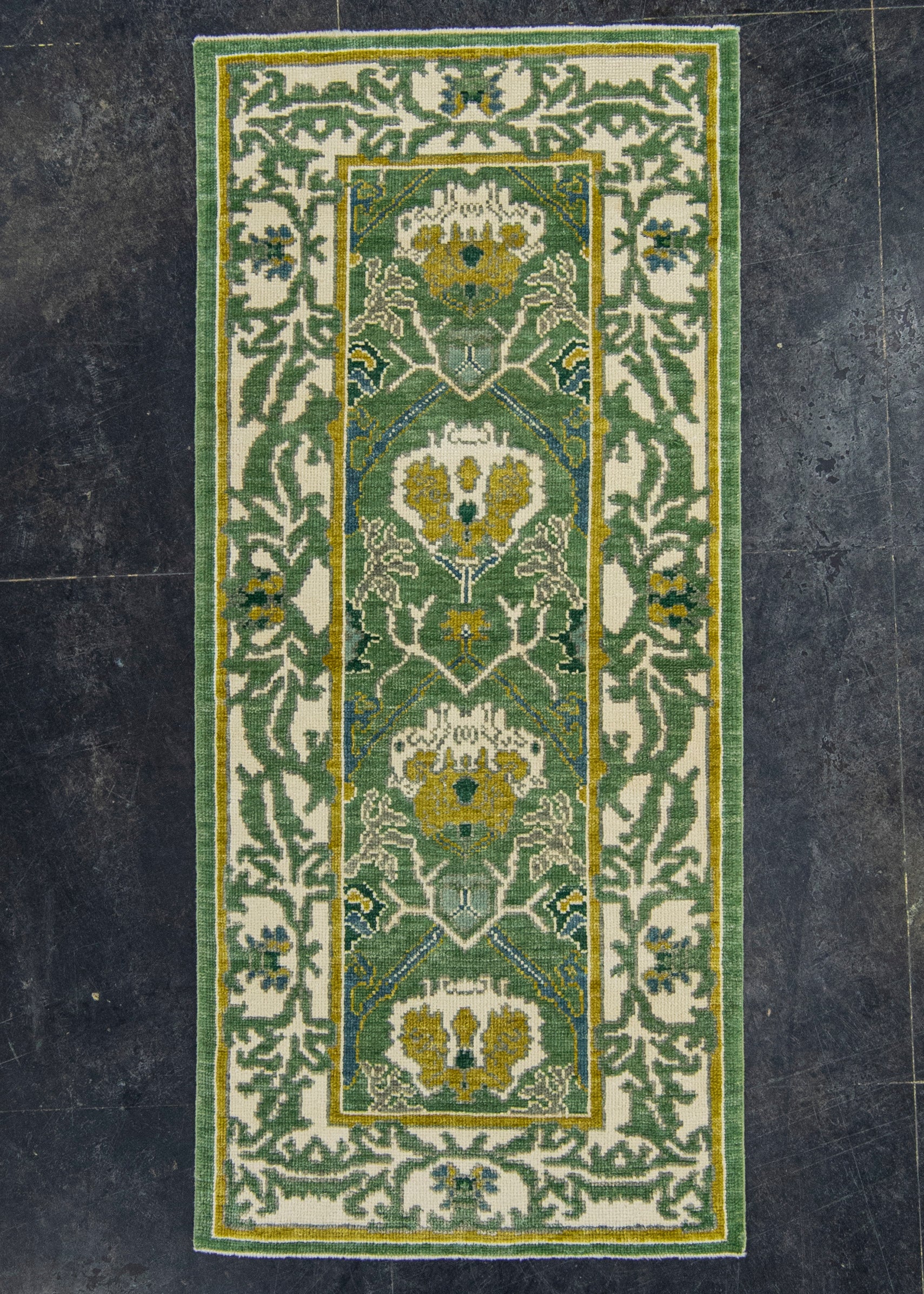 Turkish Oushak Runner Rug 3'1" x 6'11" #22223