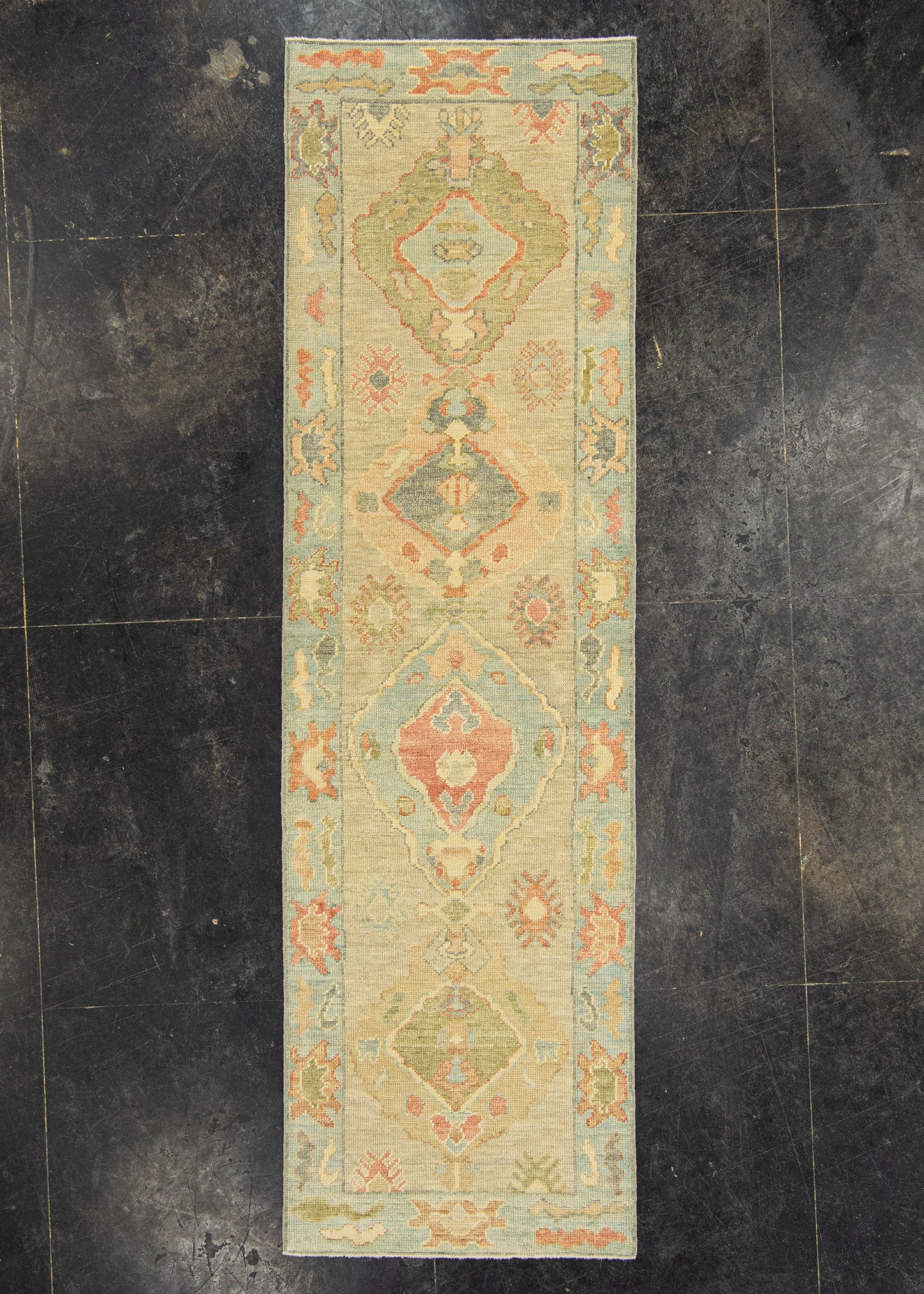 Turkish Oushak Rug 2'9" x 9'5" #22131