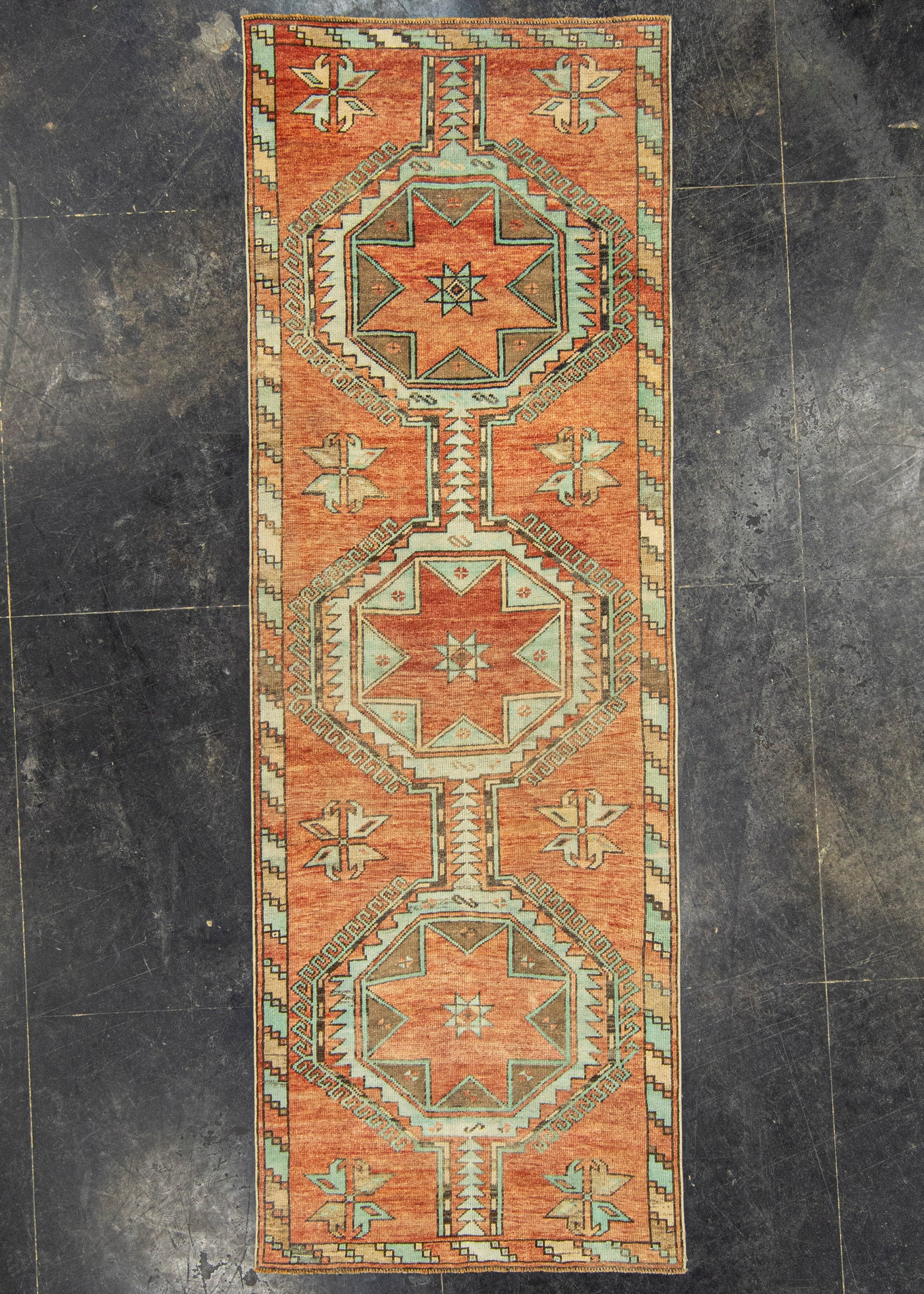 Turkish Vintage Rug  3'3" x 9'5" #22675