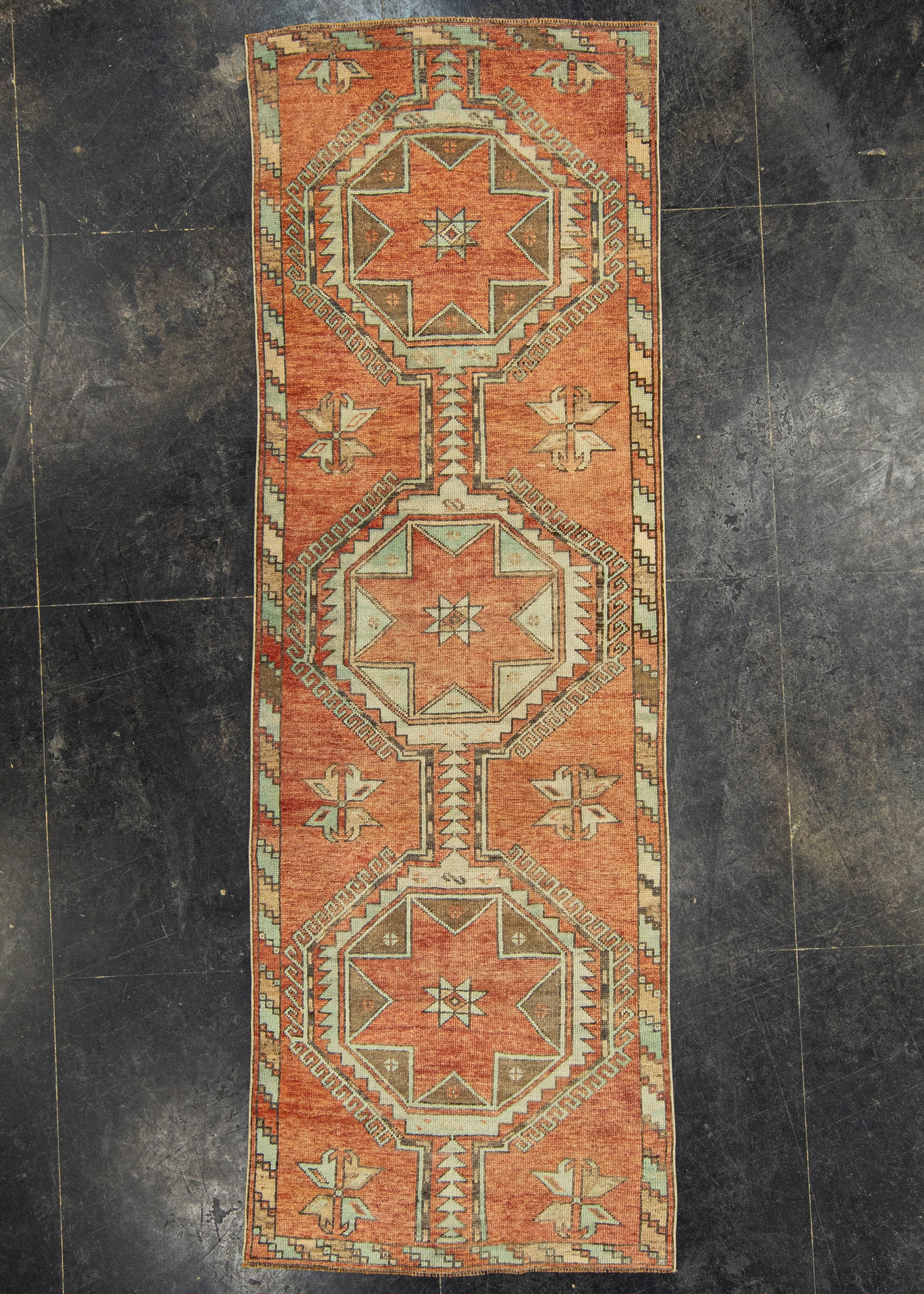 Turkish Vintage Rug  3'4" x 10' #22634