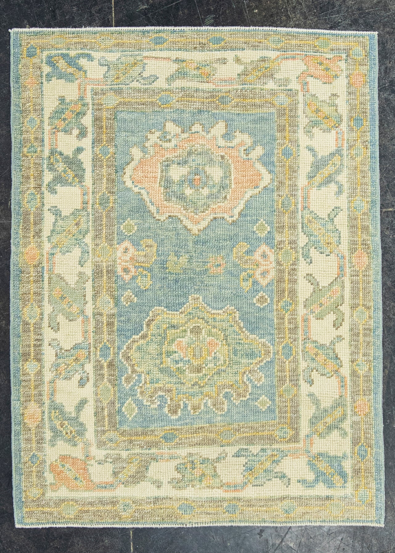 Turkish Oushak Rug 2'11" x 3'11" #22194