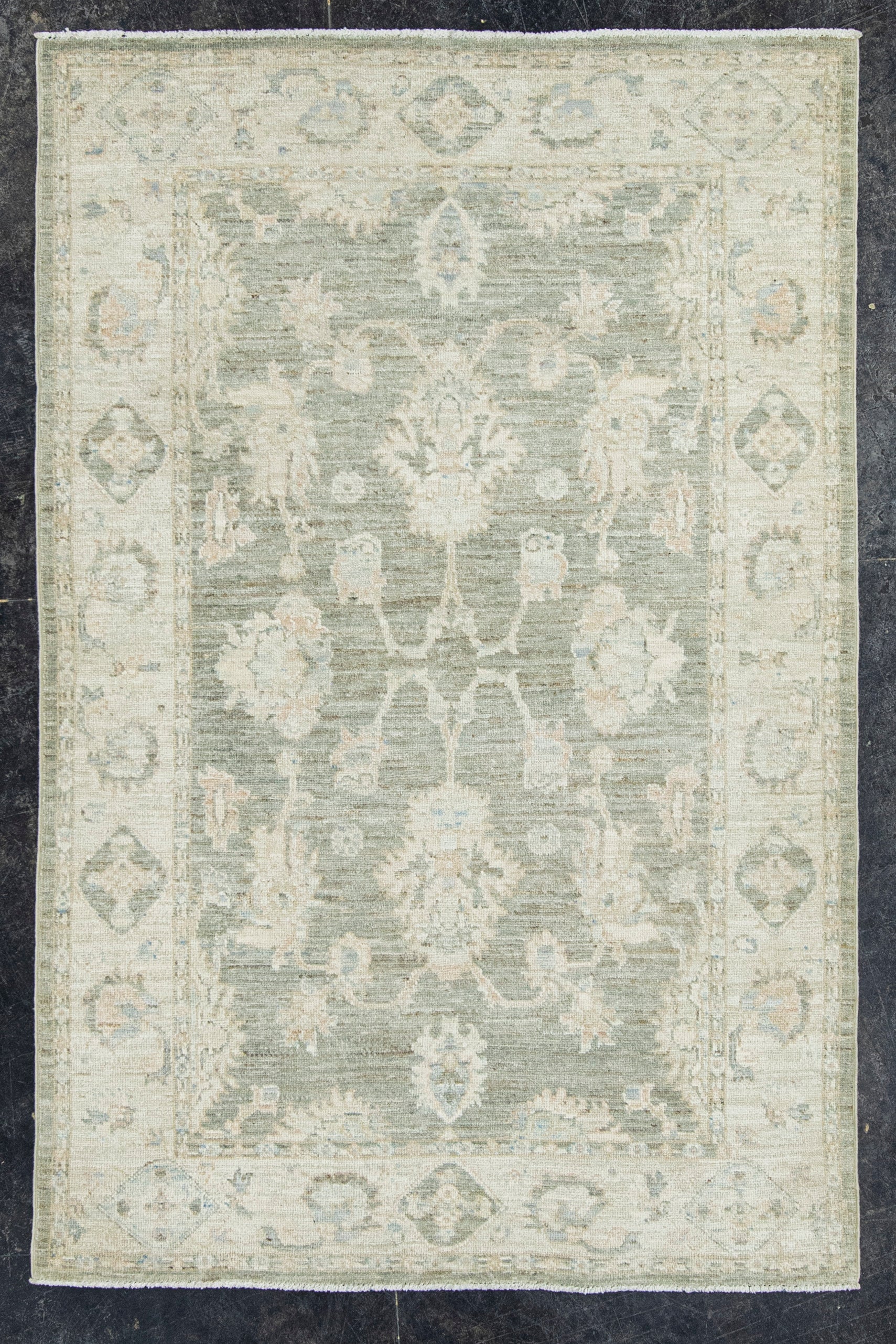 Turkish Oushak Rug 3'9" x 5'9" #22748