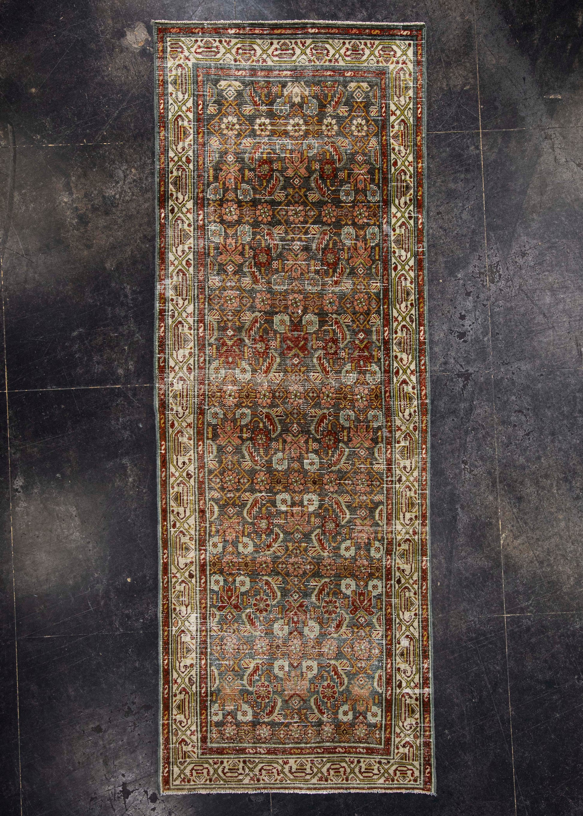 Turkish Antique Runner Rug 3'5" x 9'5" #23664