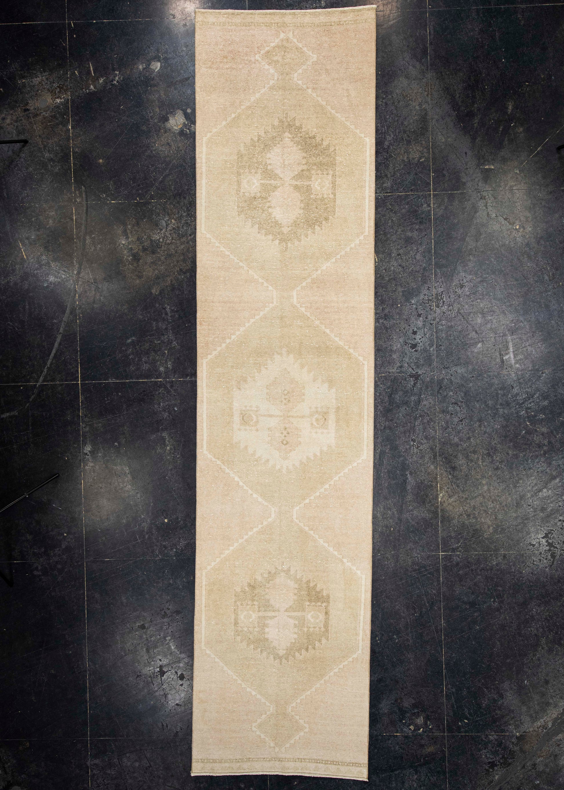 Turkish Vintage Runner Rug 3' x 12'8" #24427