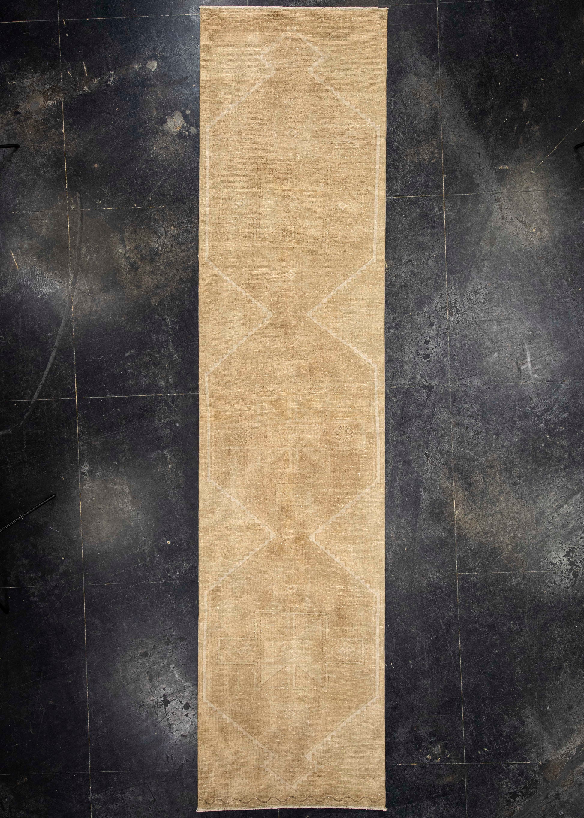 Turkish Vintage Runner Rug 3' x 12'9" #24424