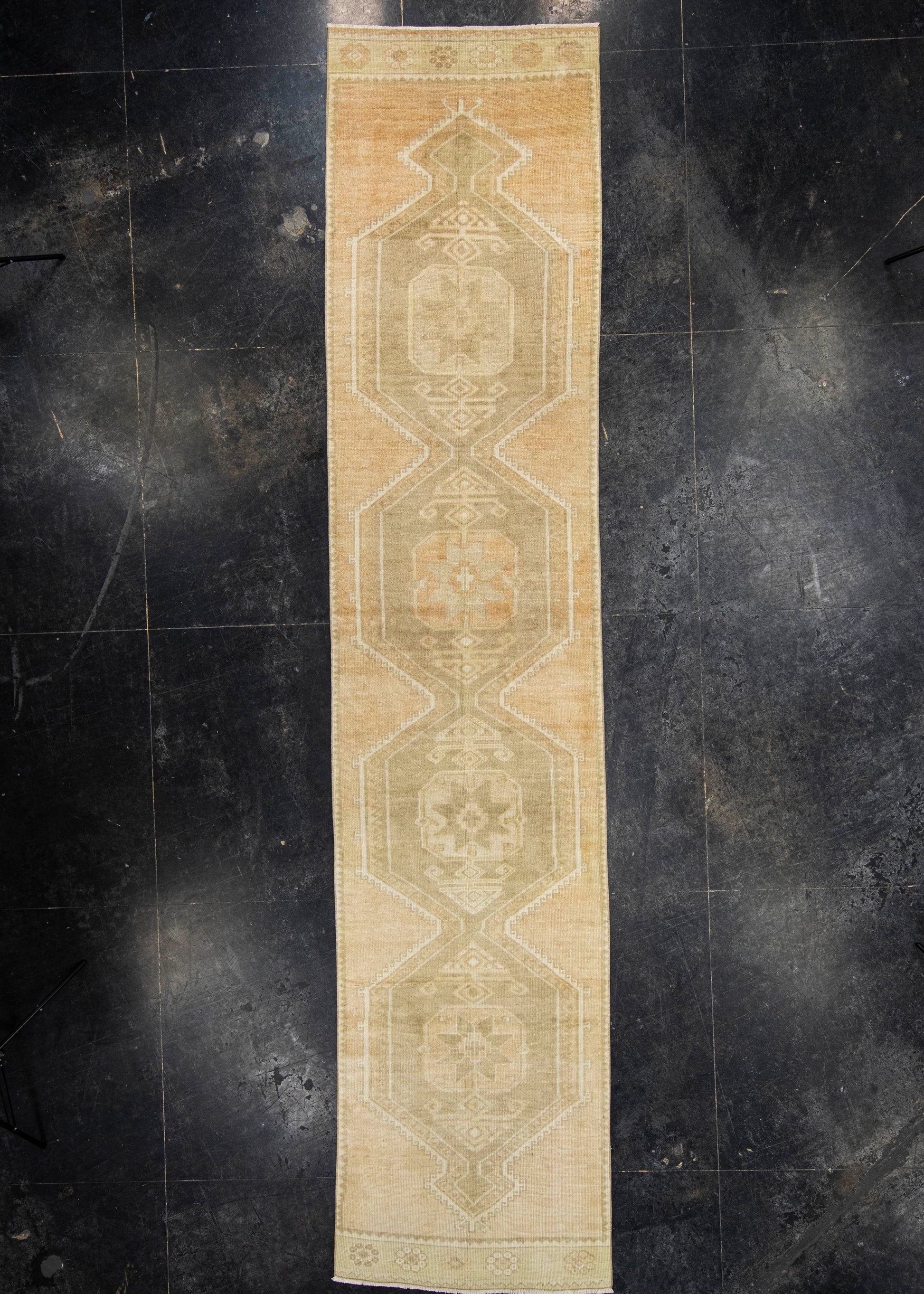 Turkish Vintage Runner Rug 3' x 13'7" #24421