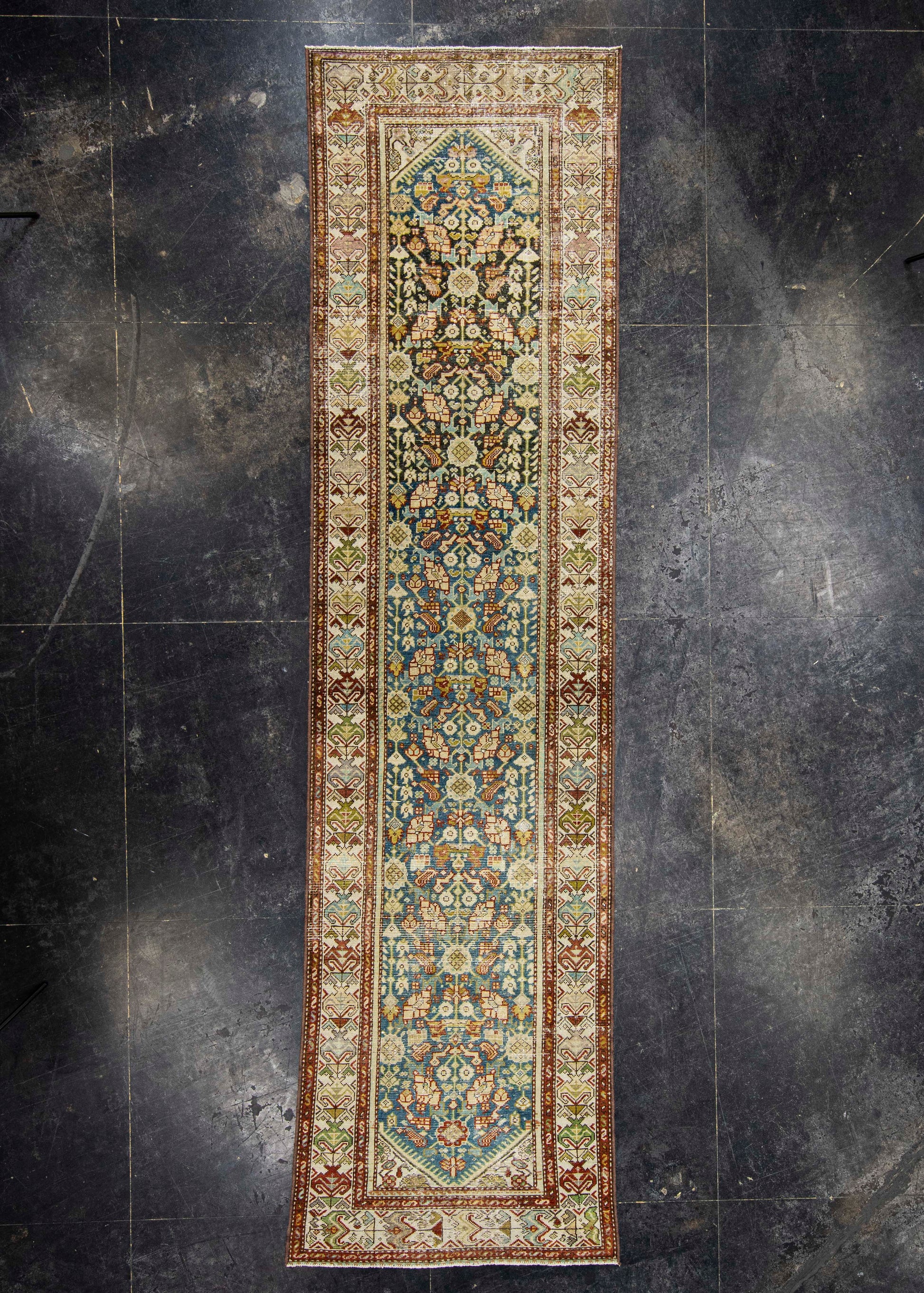 Turkish Antique Runner Rug 3'2" x 12'4" #23674
