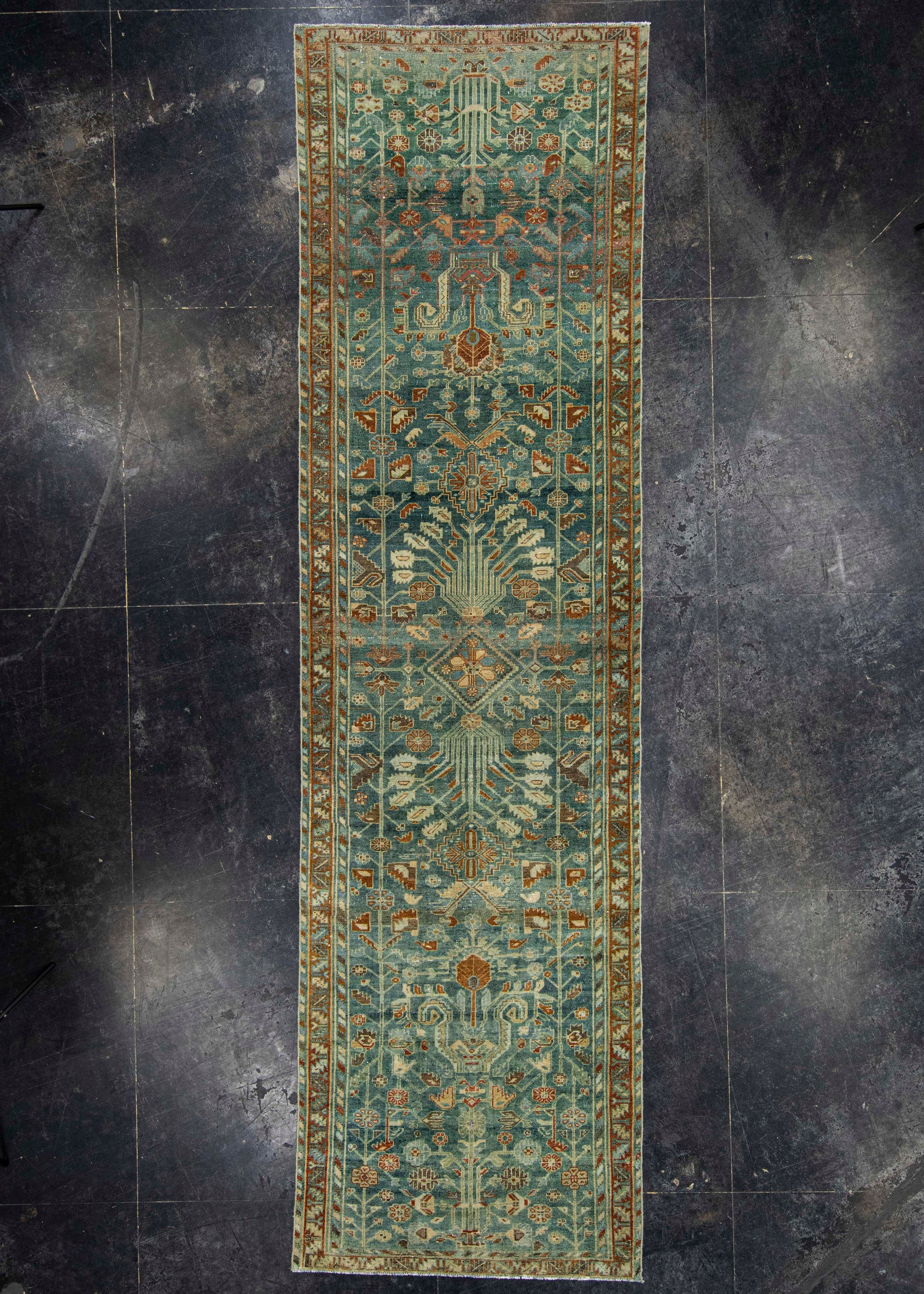 Turkish Antique Runner Rug 3'5" x 12'6"