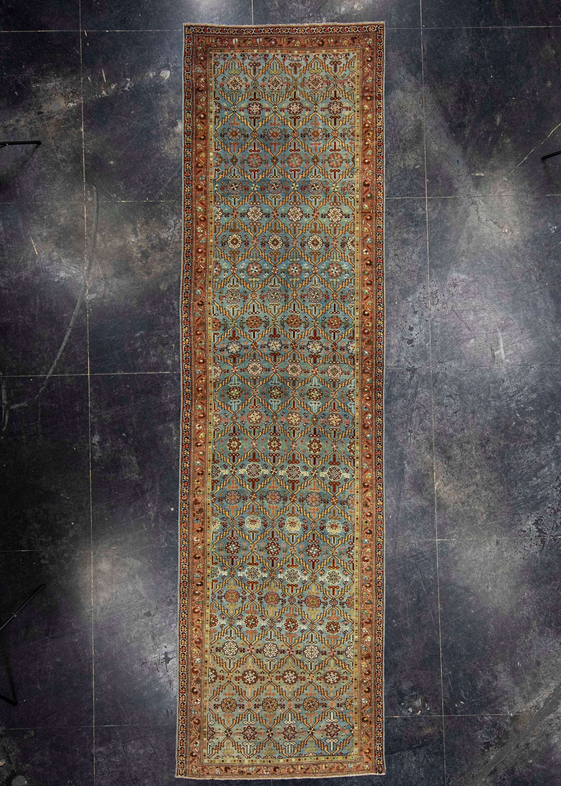 Turkish Antique Runner Rug 3'7" x 13' #23667