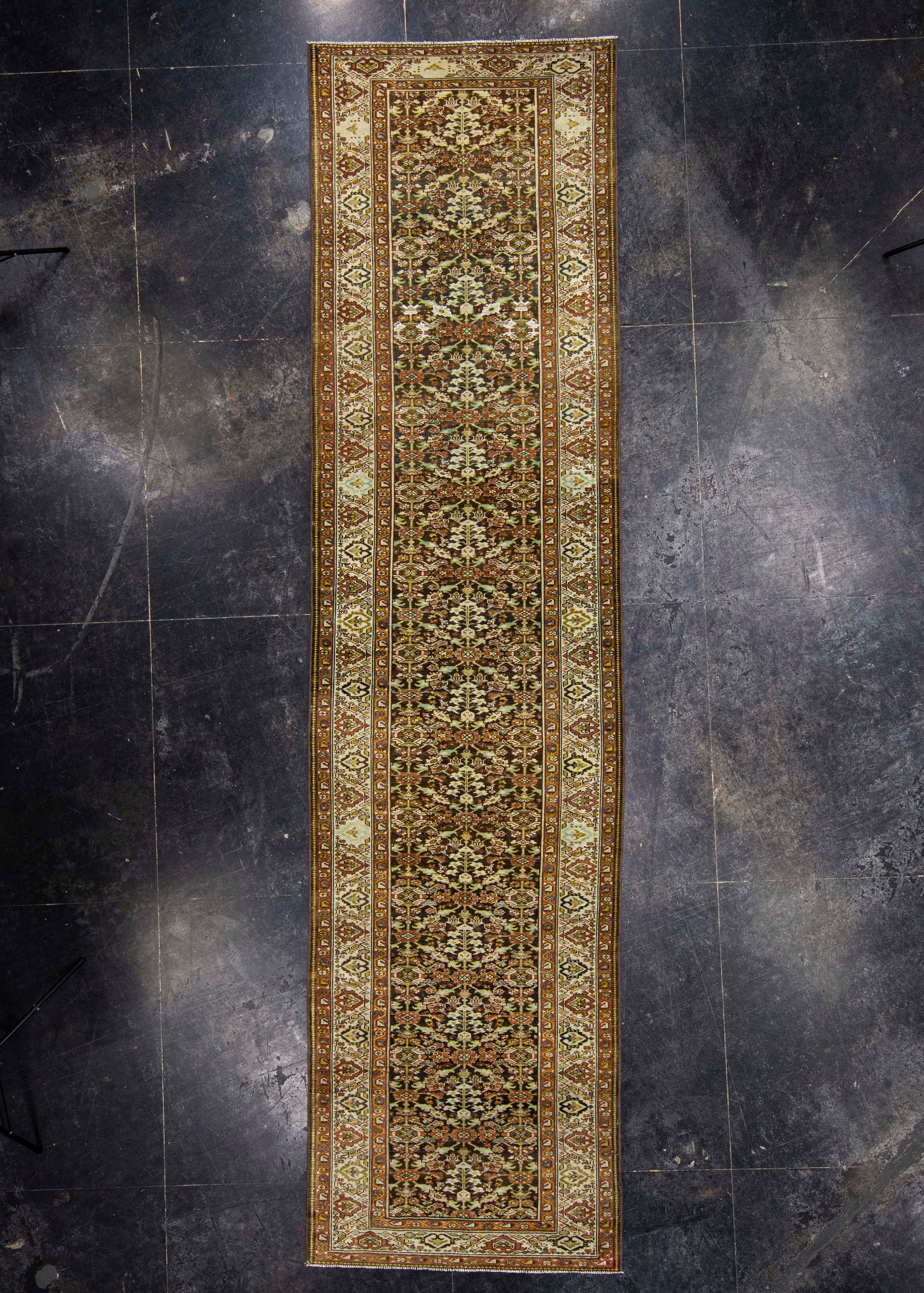 Turkish Antique Runner Rug 3'5" x 13'1" #23668