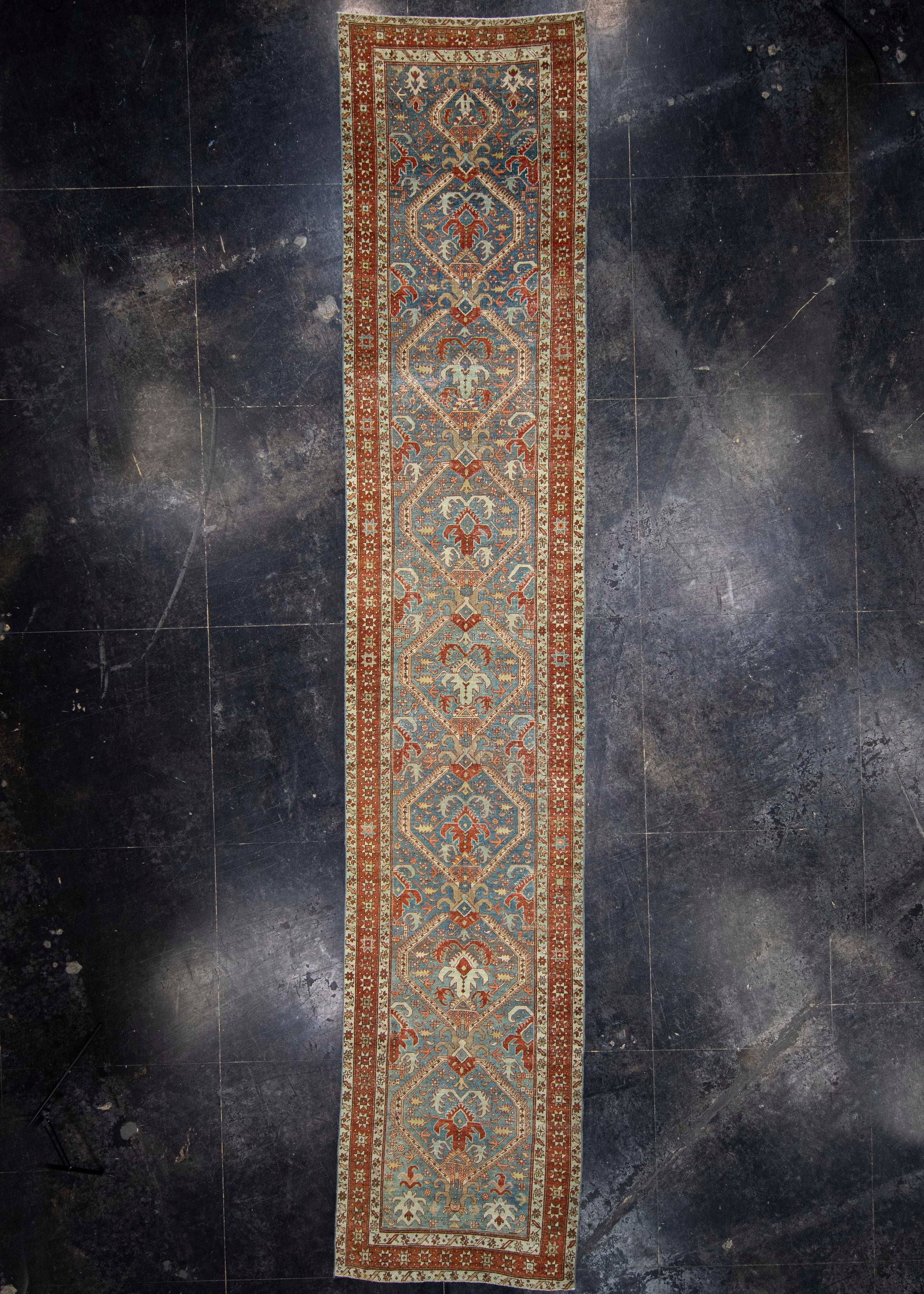 Turkish Antique Runner Rug 3'4" x 17'4" #23675