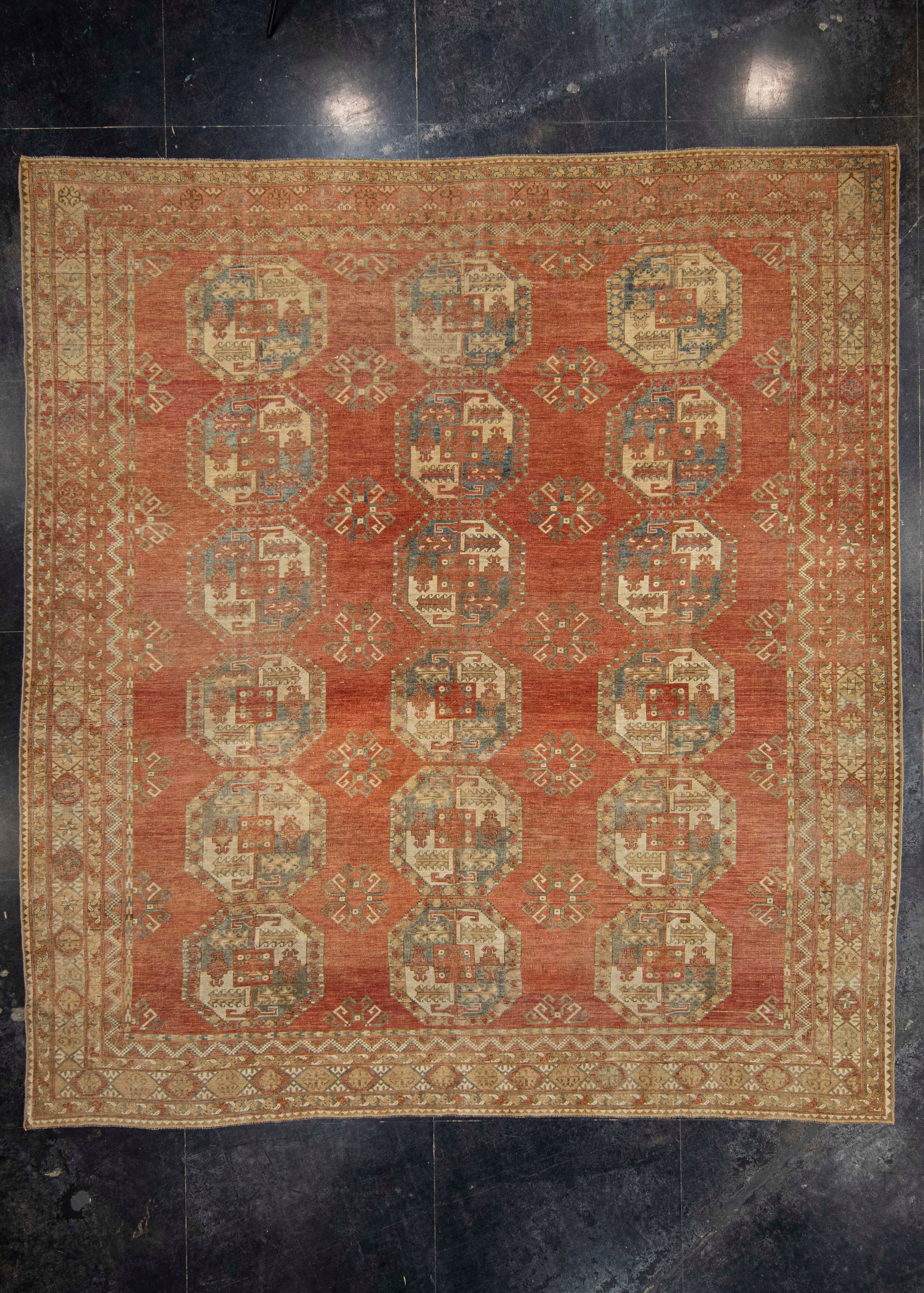 Turkish Antique Runner Rug 10'8" x 11'6" #24232