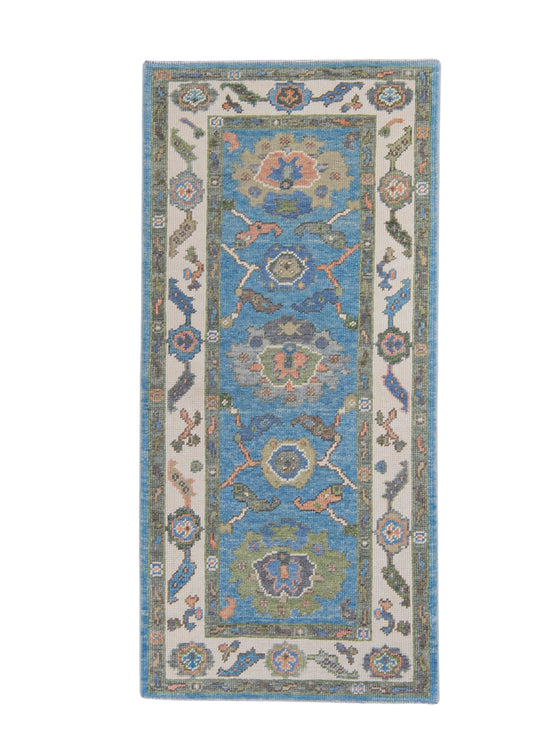 Turkish Oushak Rug 2'8" x 6'3" #16757