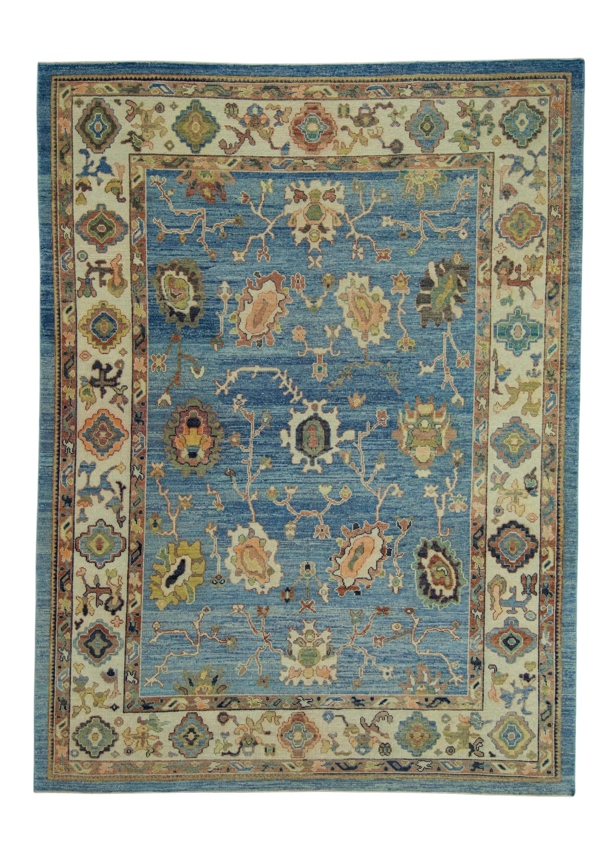 Turkish Oushak Old Wool Rug  9'3" x 12'5" #20014