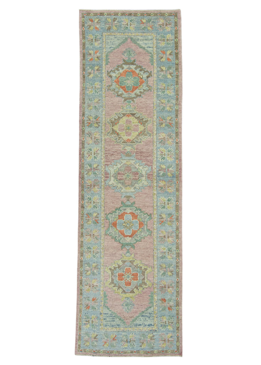 Turkish Oushak Runner Rug 3'2" x 10'6" #23656