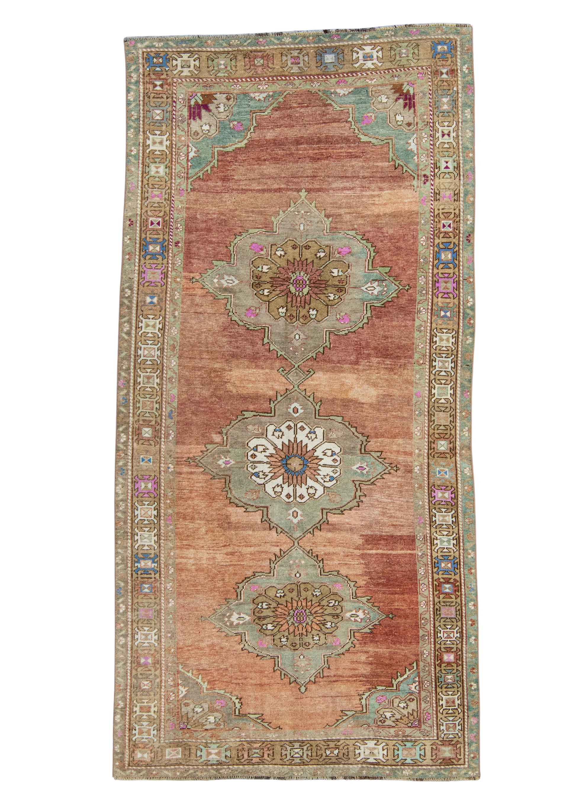 Turkish Vintage Rug  4'8" x 9'8" #21390