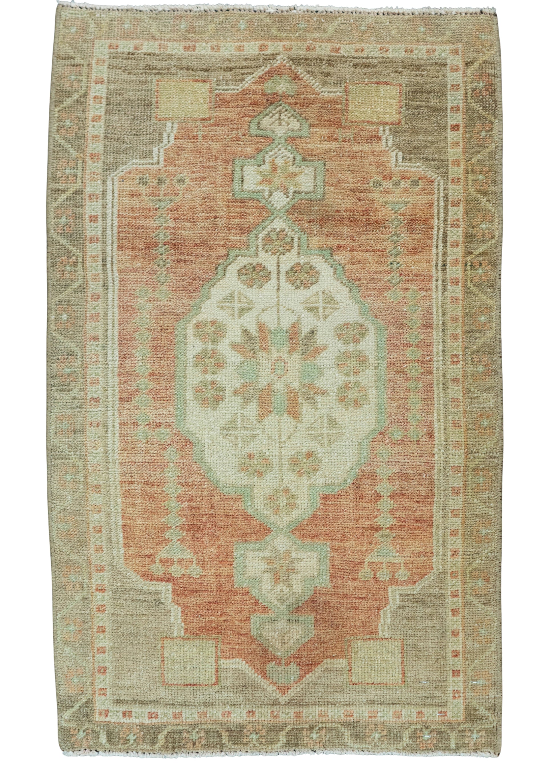 Turkish Mini Rug Oriental Hand Knotted Vintage Rug 1'9" x 2'10" #20726
