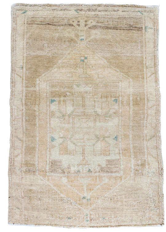 Turkish Mini Rug Oriental Hand Knotted Vintage Rug 2'1" x 3'1" #16764