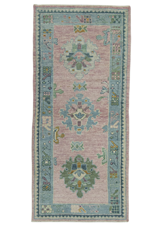Turkish Oushak Runner Rug 3'3" x 7'2" #23661