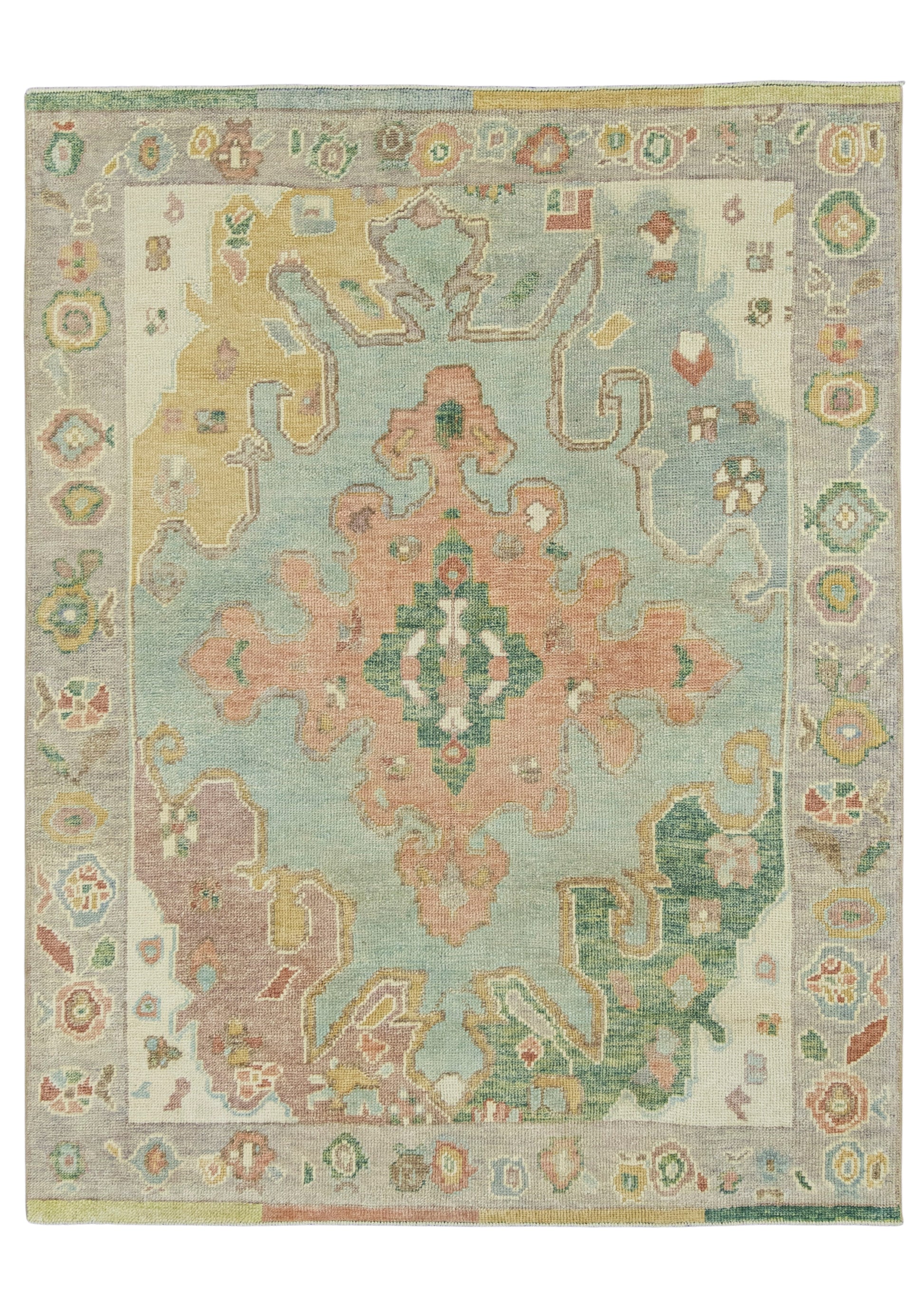Turkish Oushak Rug  5' x 6'4" #20423