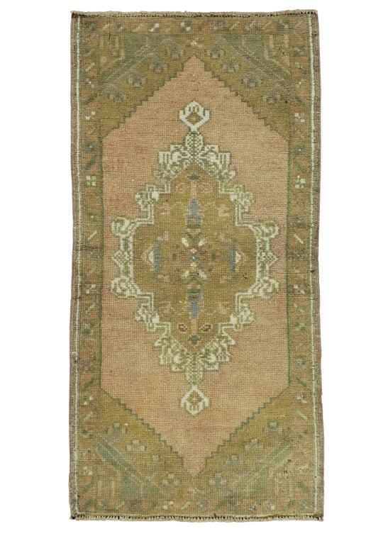 Turkish Mini Rug Oriental Hand Knotted Vintage Rug 1'8" x 3'5" #16498