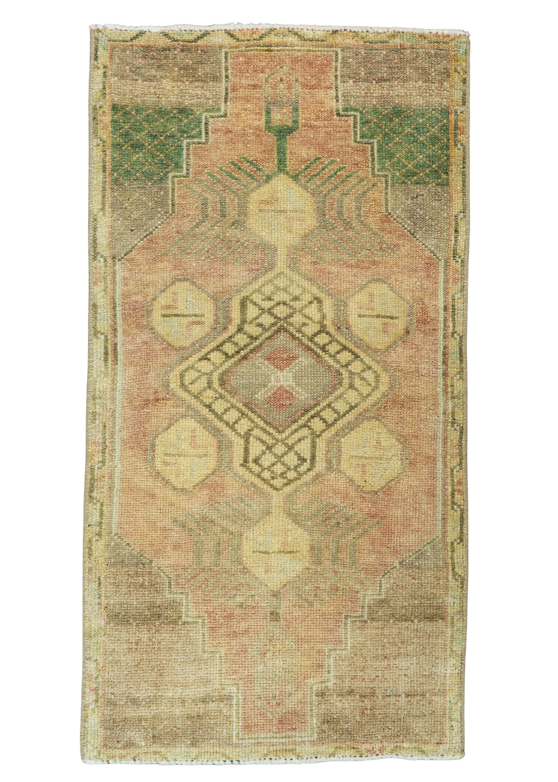 Turkish Mini Rug Oriental Hand Knotted Vintage Rug 1'6" x 2'11" #20763