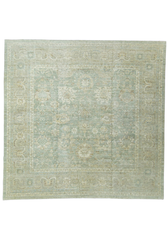 Handwoven Square Oushak Rug 11'11" x 11'8" #17911