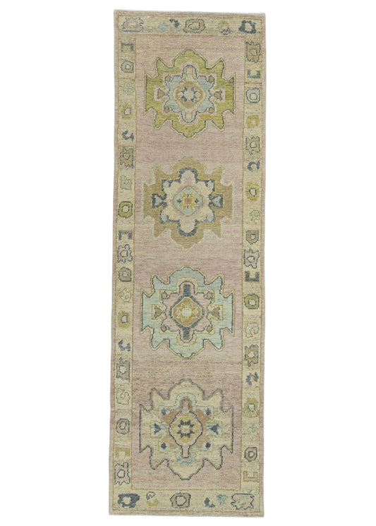 Turkish Oushak Runner Rug 3'2" x 10'3" #23657