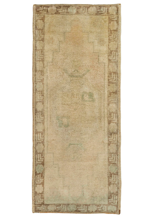 Turkish Mini Rug Oriental Hand Knotted Vintage Rug  1'6" x  3'7" #22019