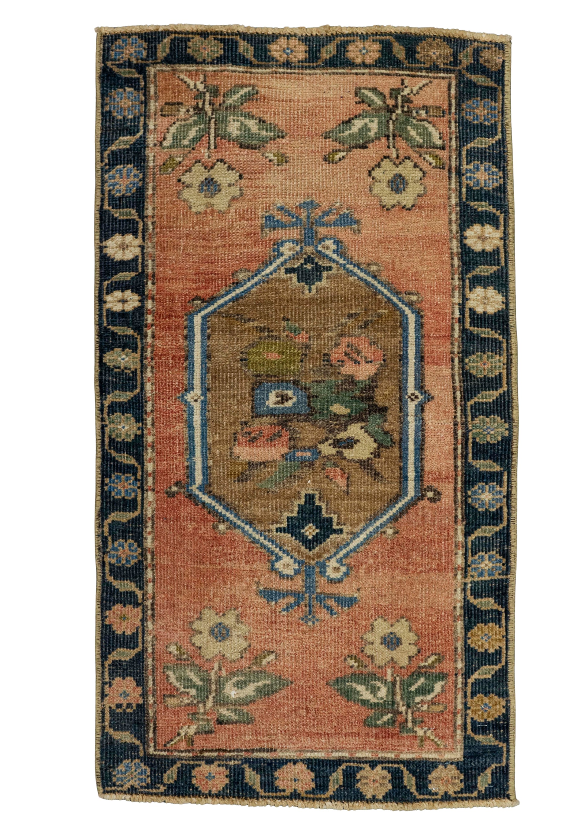 Turkish Mini Rug Oriental Hand Knotted Vintage Rug 1'6" x 2'8" #21241